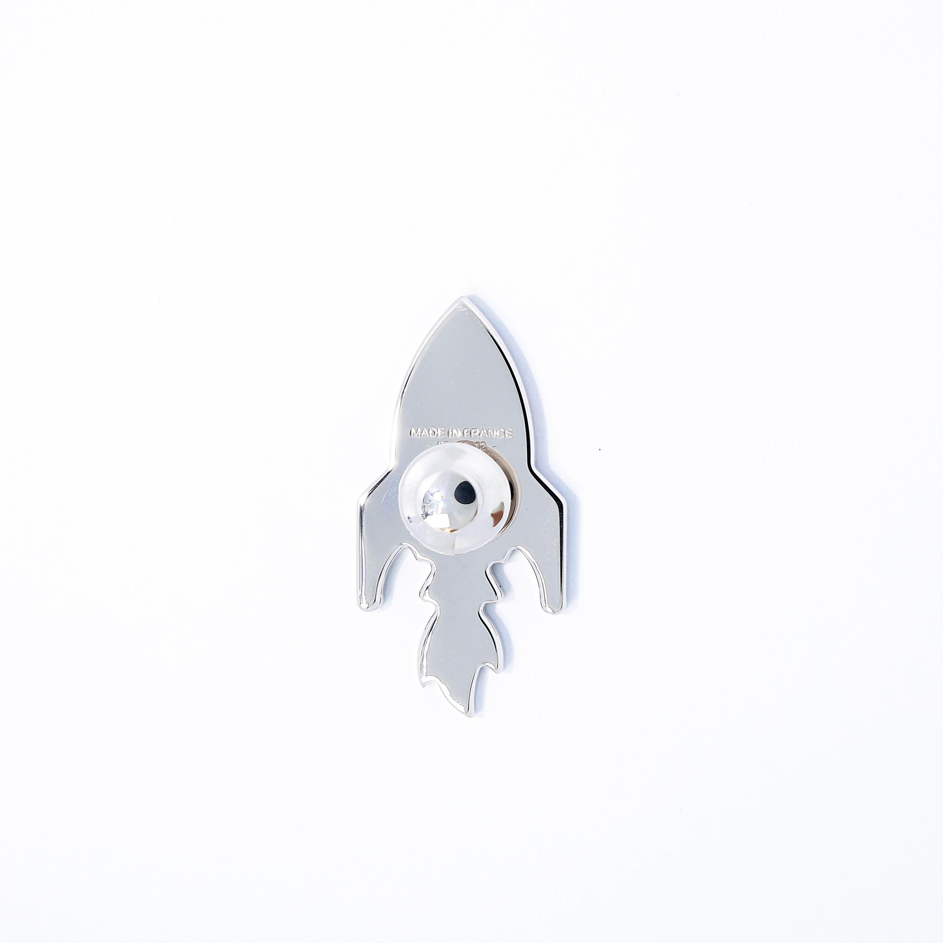 Unused ( Rank NS ) HERMÈS Brooch Space H Orange Multi-color Lacquered metal - 2