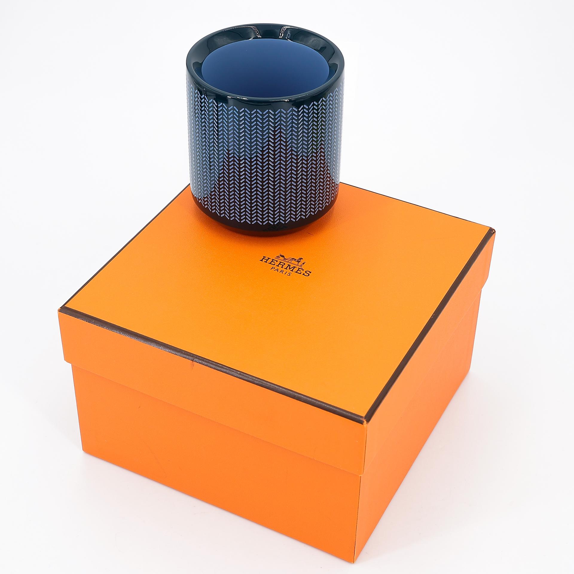 Unused ( Rank NS ) HERMÈS Boudoir caddy Blue Wood - 5