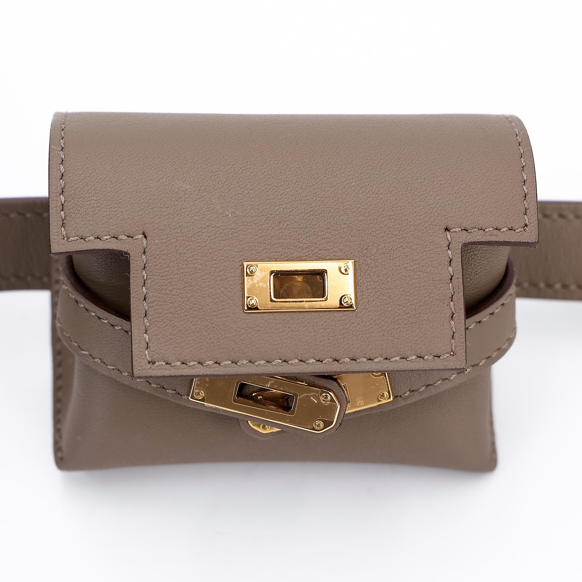 Very Good ( Rank A) HERMÈS Kelly Moove Etoupe (18) Swift Gold hardware B (2023) - 30