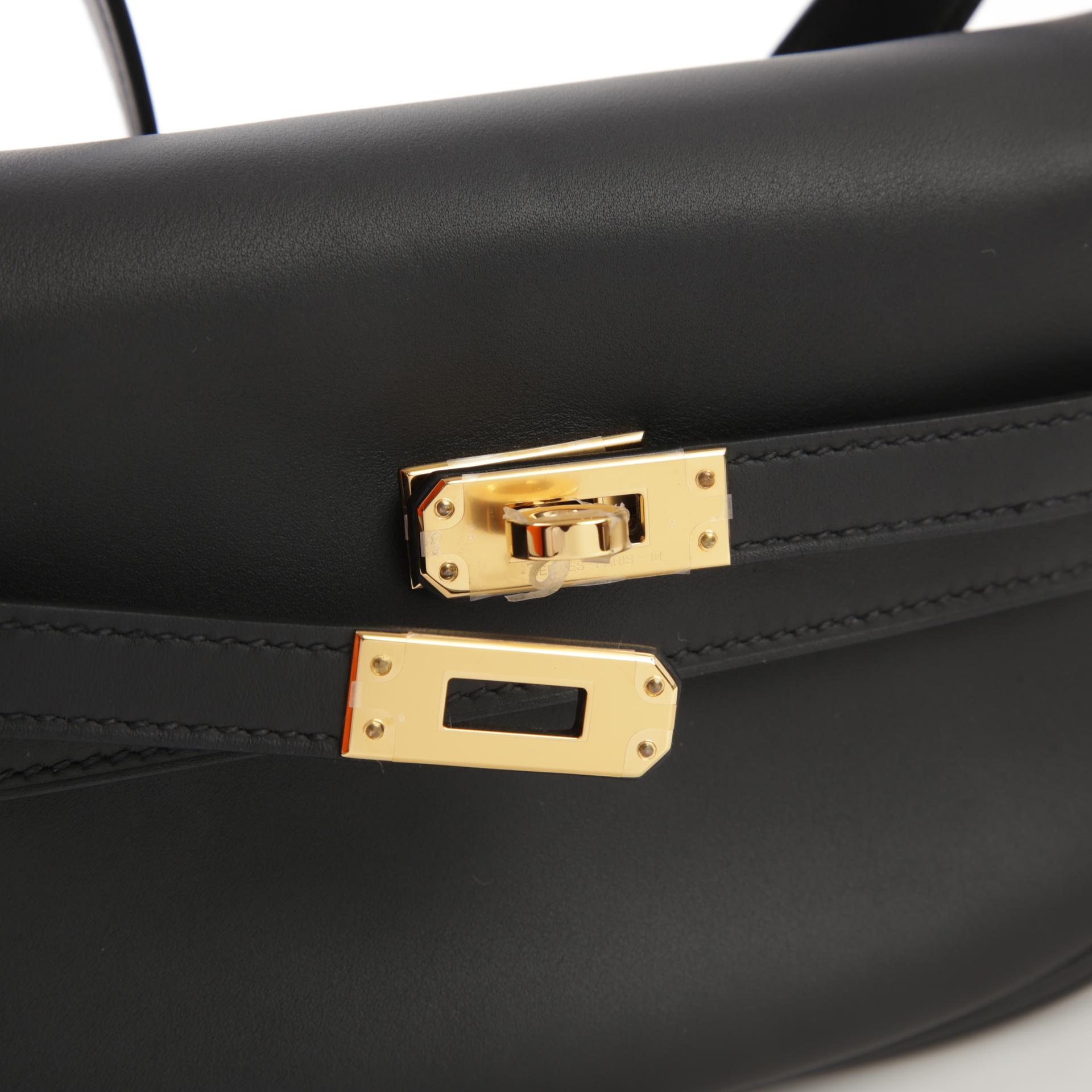 Brand New ( Rank N ) HERMÈS Kelly Moove Black (89) Swift Gold hardware W (2024) - 7