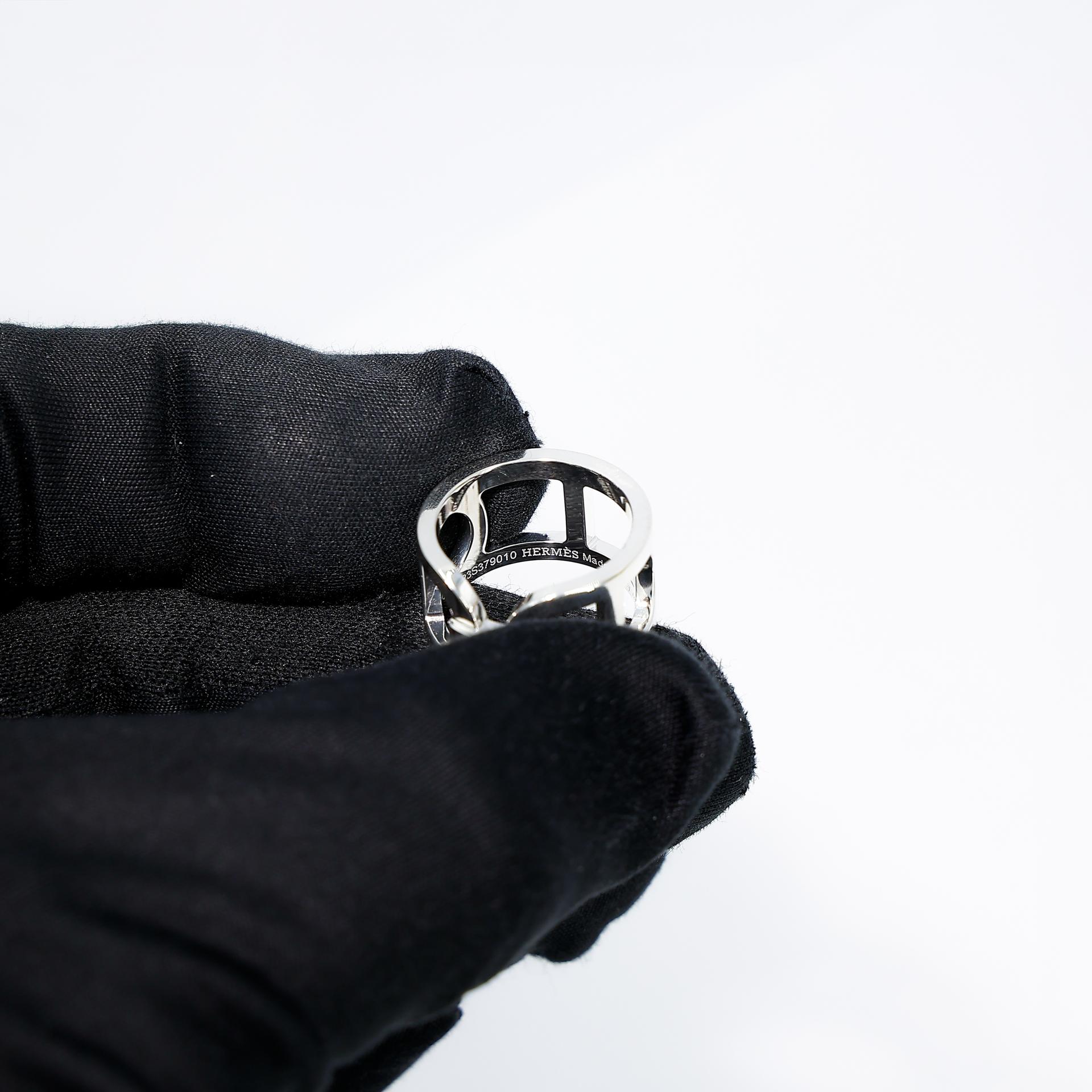 Brand New ( Rank N ) HERMÈS Ever Chain D'ancre Ring Silver Silver 925 - 5