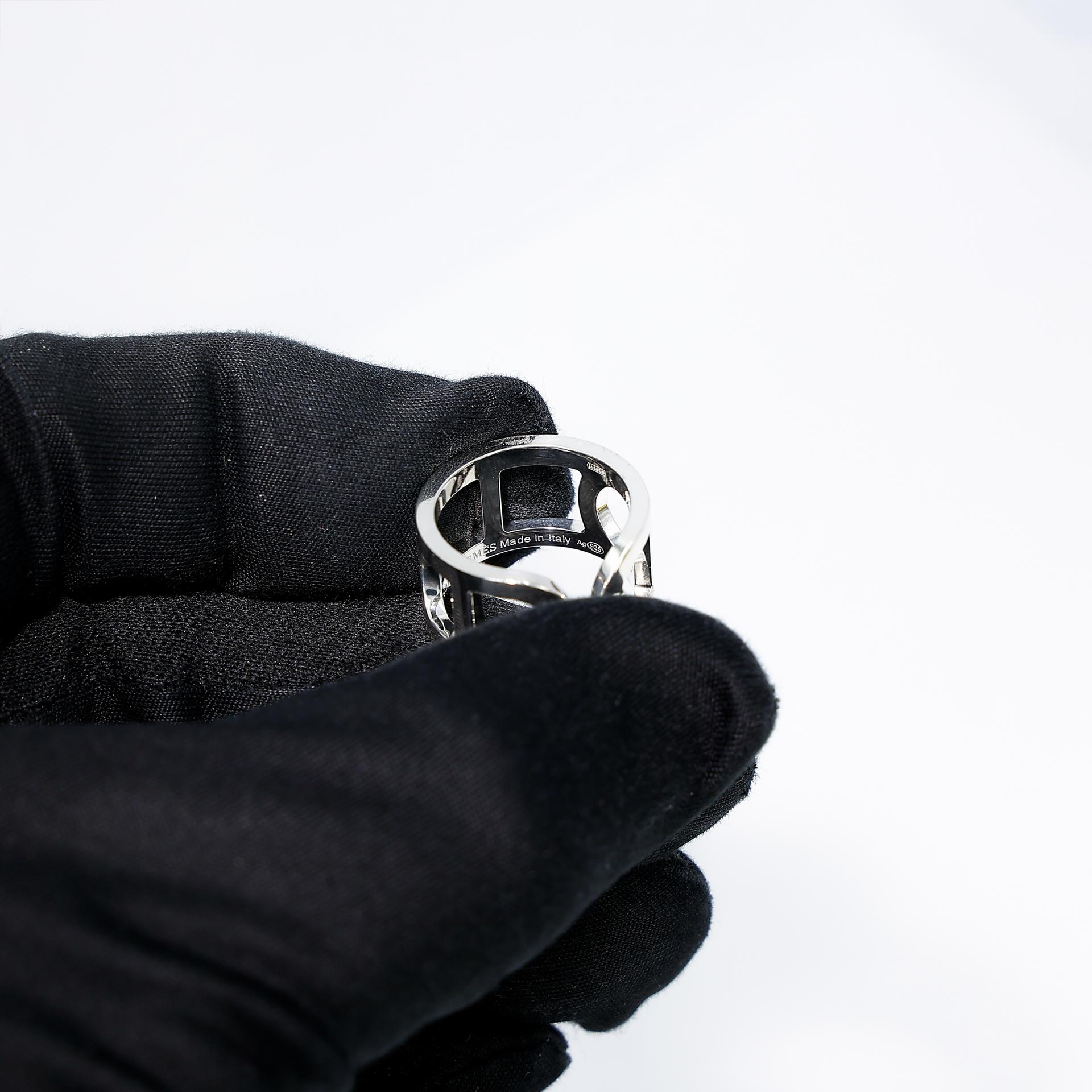 Brand New ( Rank N ) HERMÈS Ever Chain D'ancre Ring Silver Silver 925 - 6
