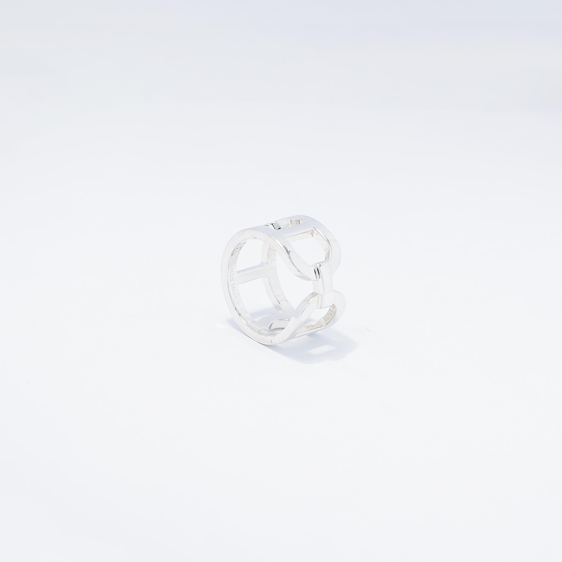 Brand New ( Rank N ) HERMÈS Ever Chain D'ancre Ring Silver Silver 925 - 7