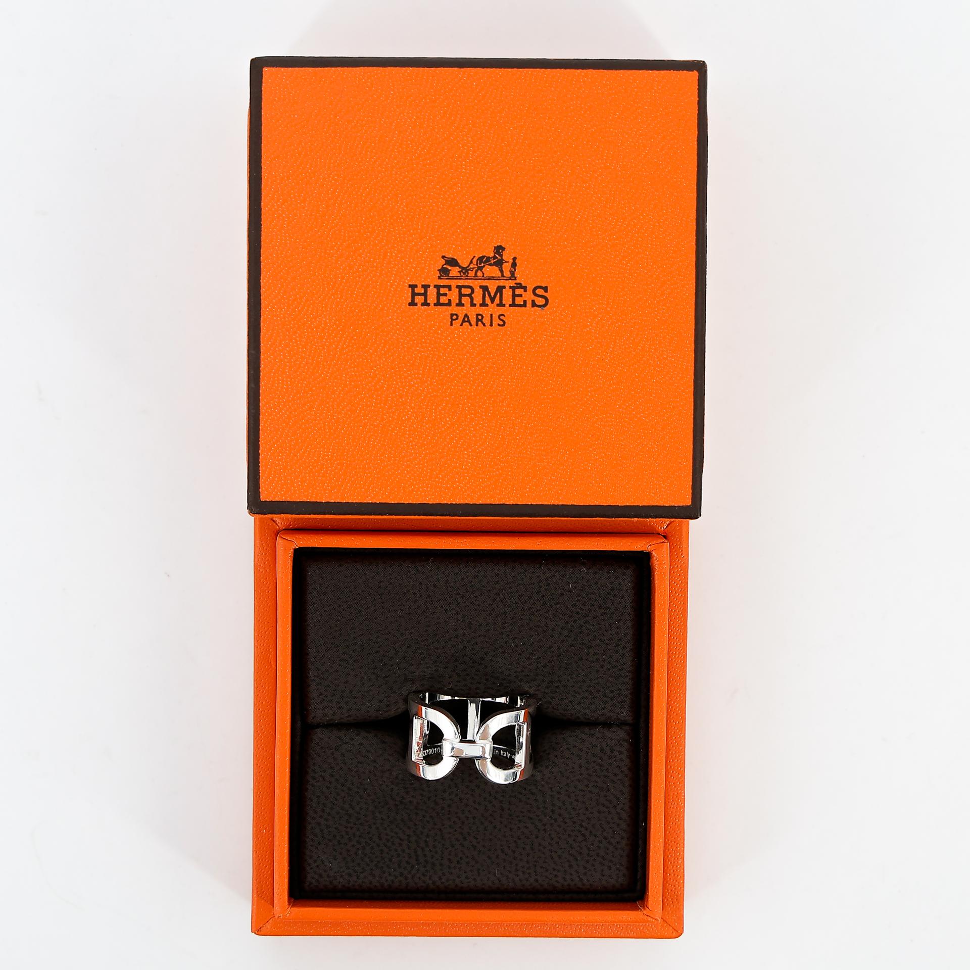Brand New ( Rank N ) HERMÈS Ever Chain D'ancre Ring Silver Silver 925 - 9