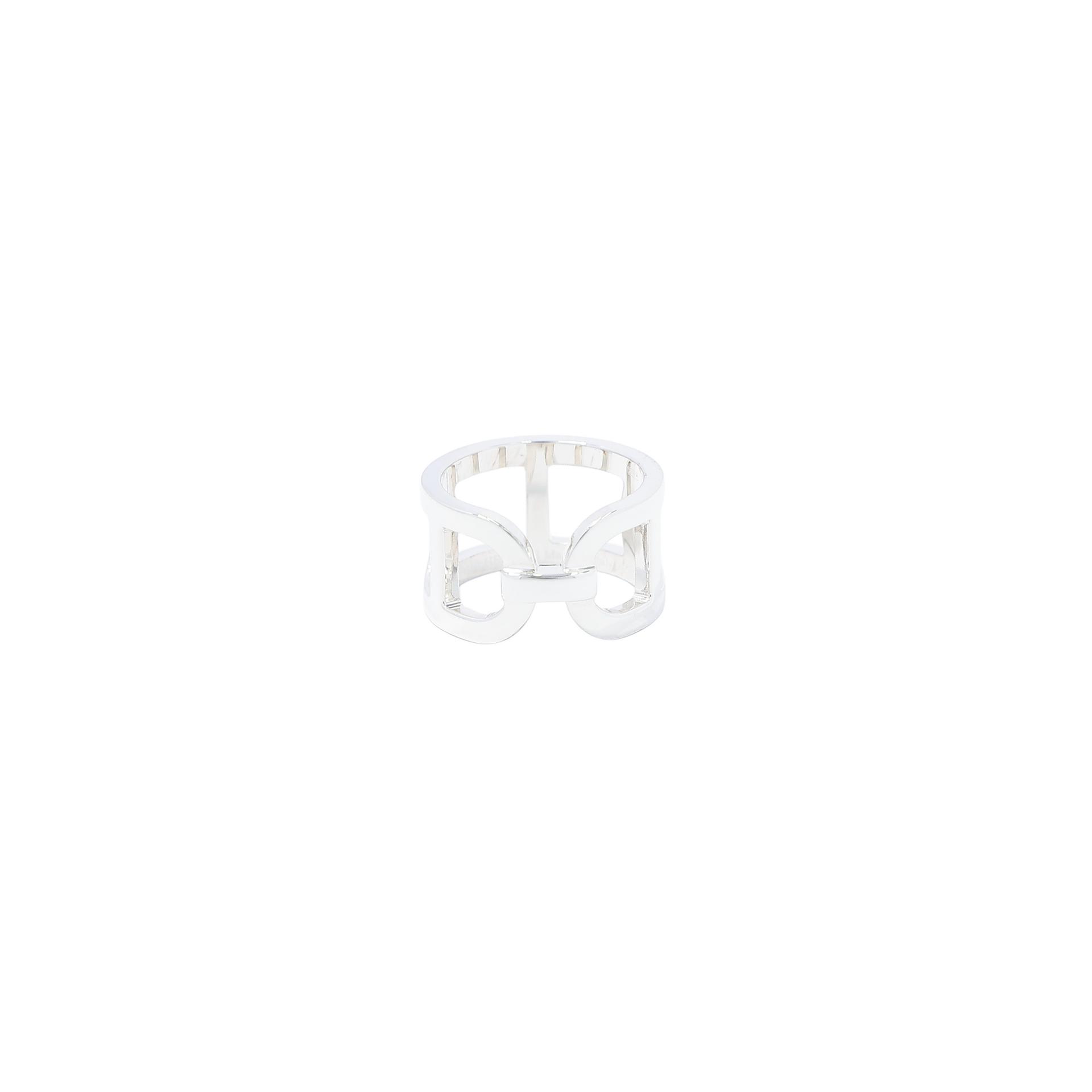 Brand New ( Rank N ) HERMÈS Ever Chain D'ancre Ring Silver Silver 925 - 1