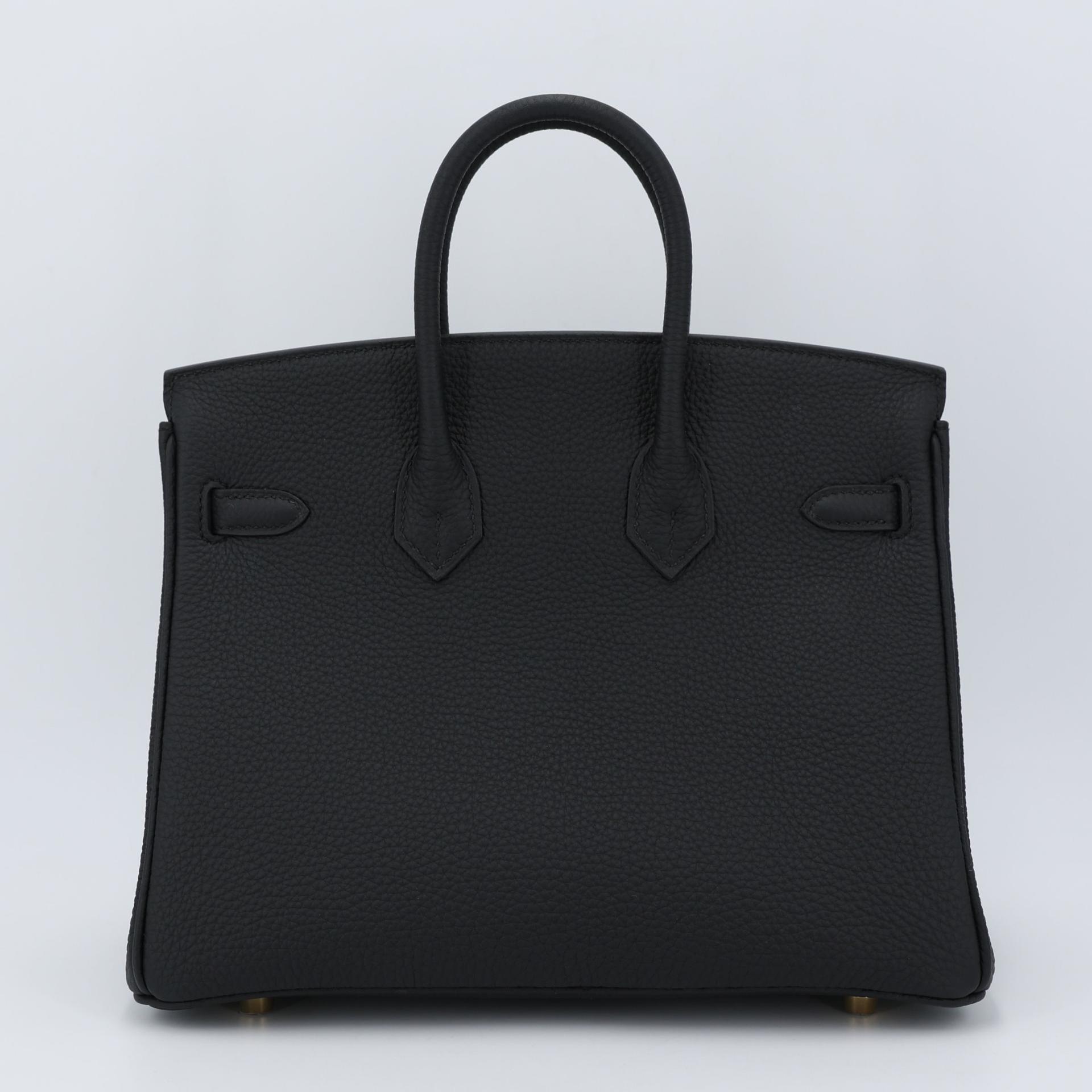 Unused ( Rank NS ) HERMÈS Birkin 25 Black (89) Togo Gold hardware W (2024) - 2