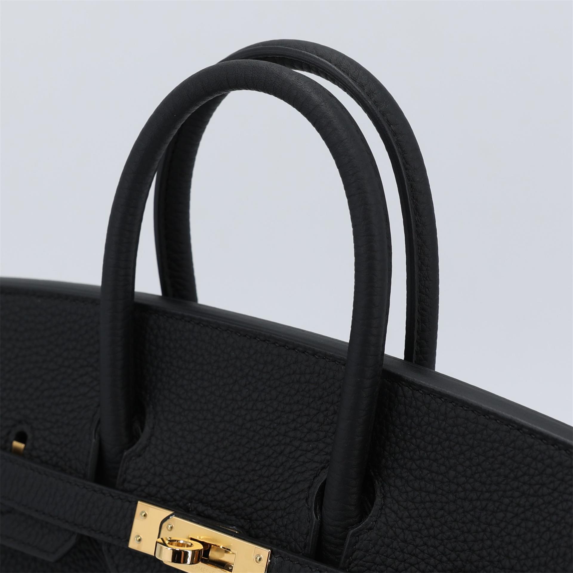 Unused ( Rank NS ) HERMÈS Birkin 25 Black (89) Togo Gold hardware W (2024) - 3