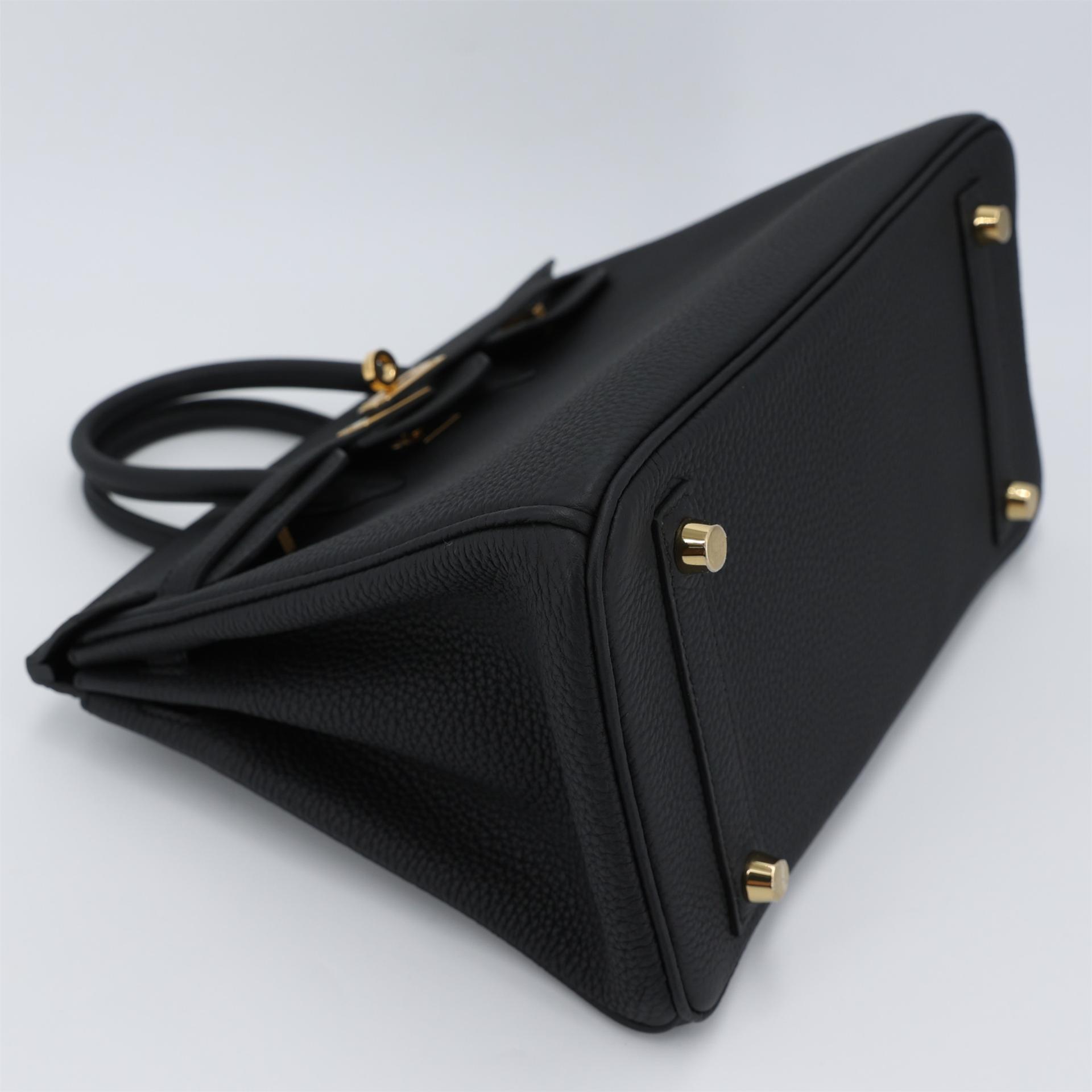 Unused ( Rank NS ) HERMÈS Birkin 25 Black (89) Togo Gold hardware W (2024) - 4