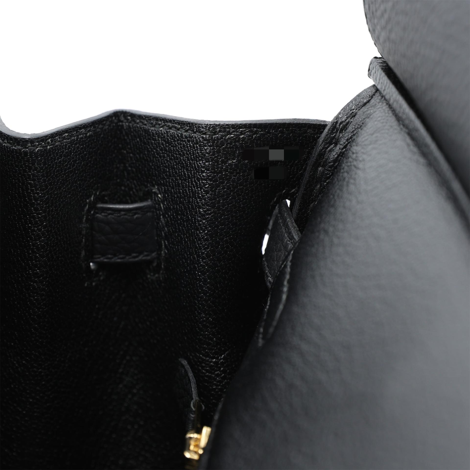 Unused ( Rank NS ) HERMÈS Birkin 25 Black (89) Togo Gold hardware W (2024) - 14