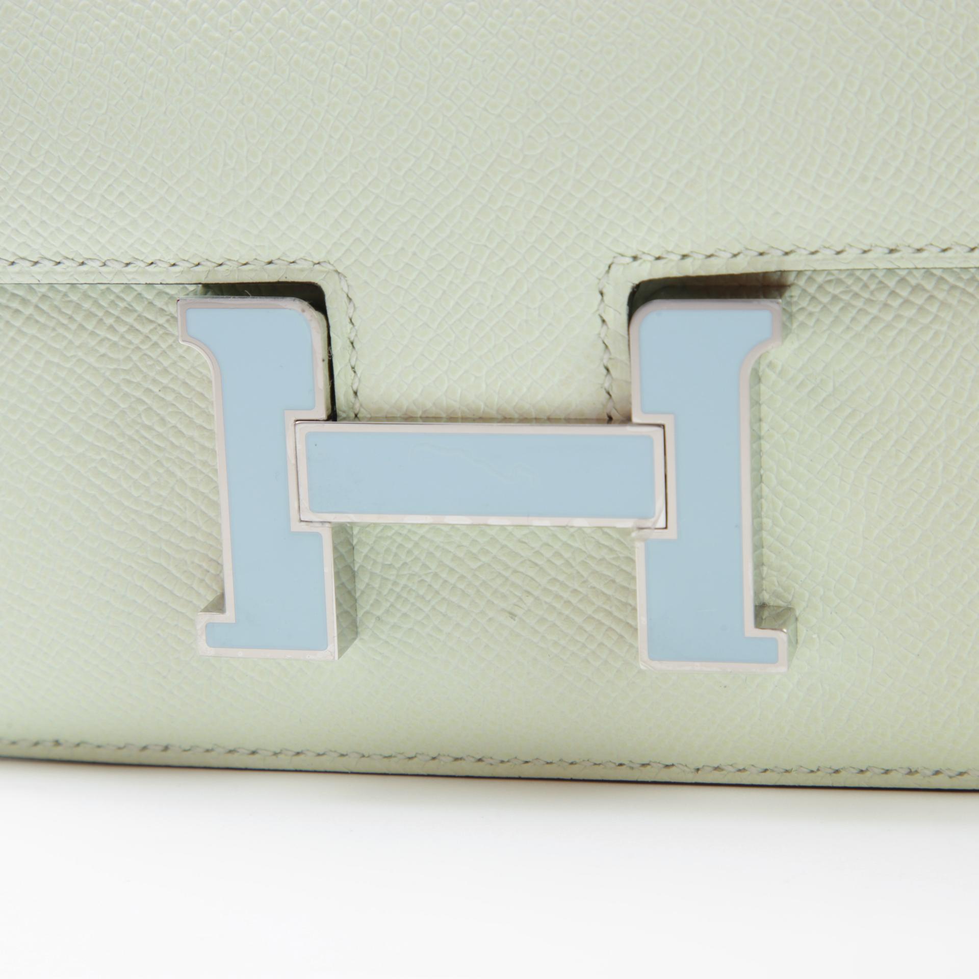 Unused ( Rank NS ) HERMÈS Constance Mini Vert Fizz (0S) Epsom Enamel hardware W (2024) - 8
