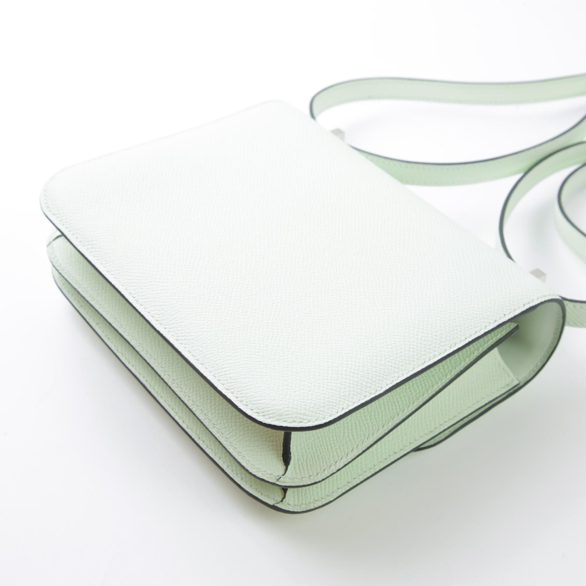 Unused ( Rank NS ) HERMÈS Constance Mini Vert Fizz (0S) Epsom Enamel hardware W (2024) - 6