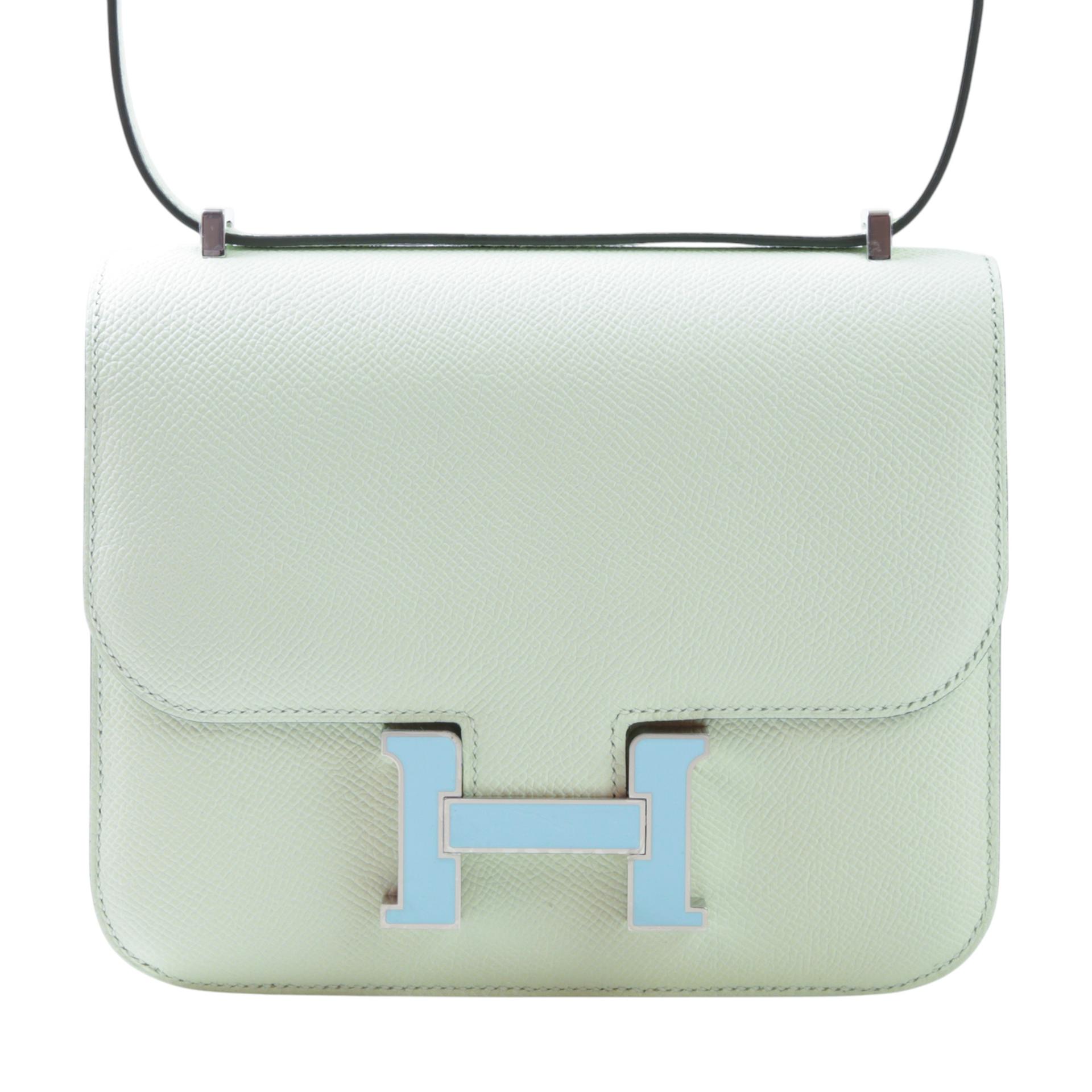 Unused ( Rank NS ) HERMÈS Constance Mini Vert Fizz (0S) Epsom Enamel hardware W (2024) - 1
