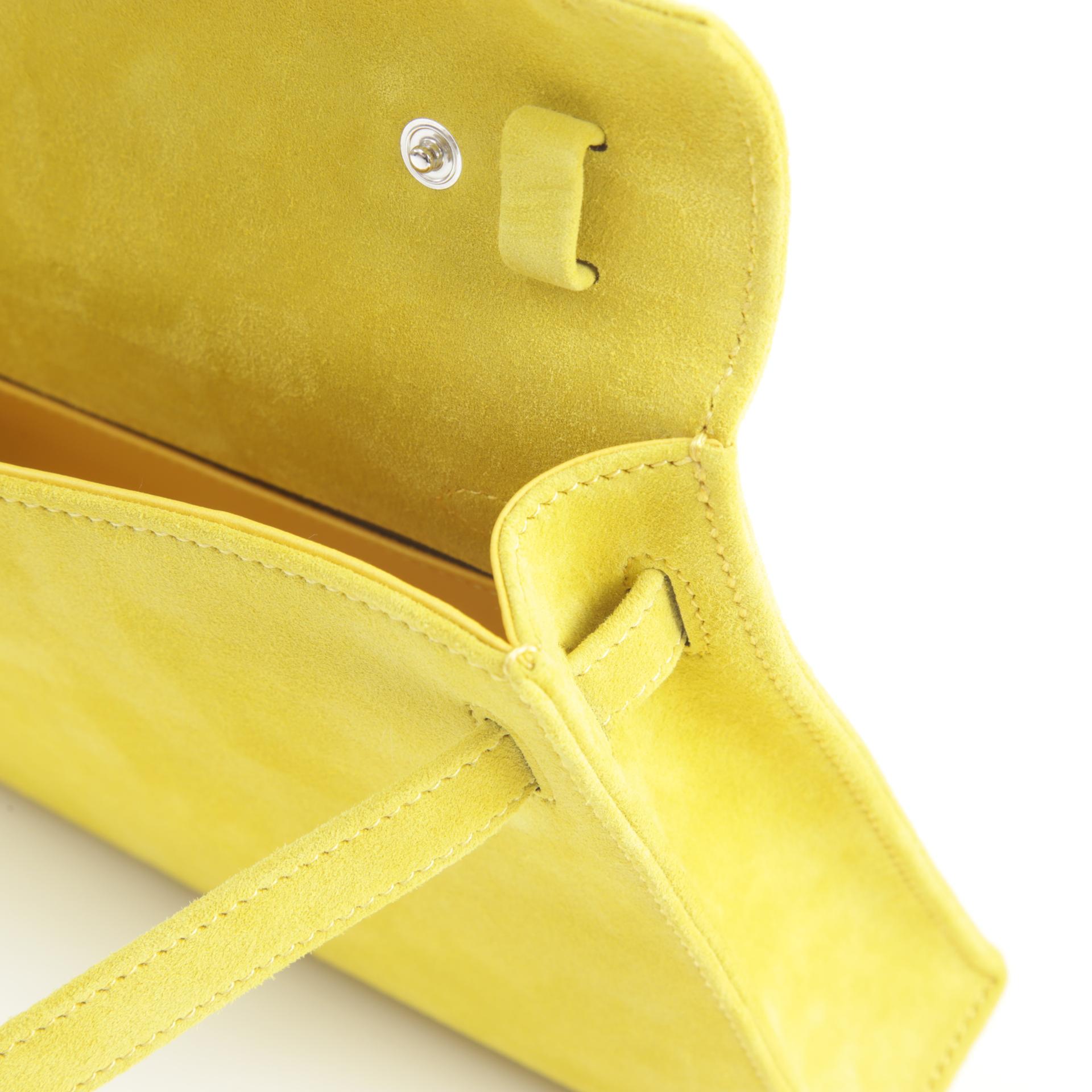 Brand New ( Rank N ) HERMÈS Kelly Elan Jaune de Naples (9O) Doblis Suede Palladium hardware W (2024) - 6