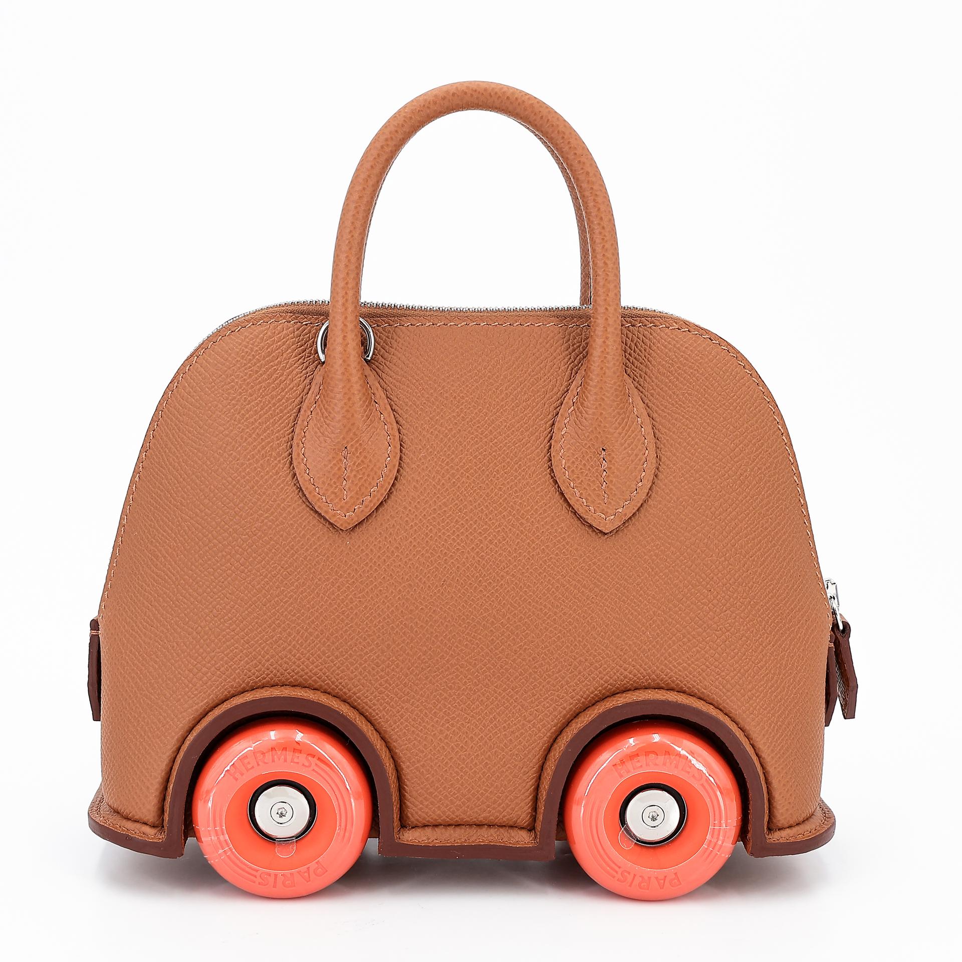 Brand New ( Rank N ) HERMÈS Limited Edition Bolide On Wheels Gold (37) Epsom Palladium hardware W (2024) - 2