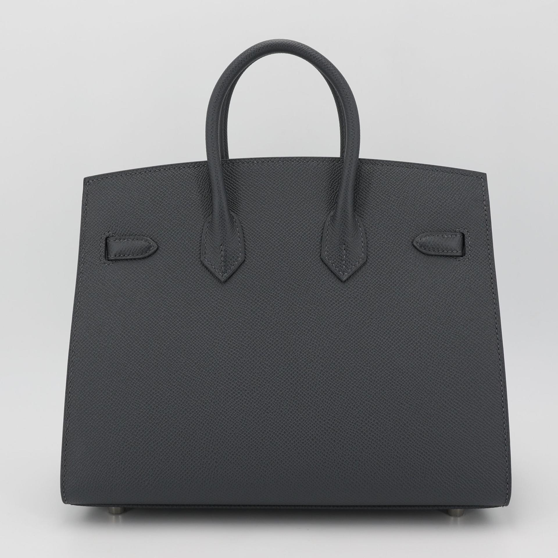 Brand New ( Rank N ) HERMÈS Birkin 25 Sellier Ardoise (85) Epsom Electrum hardware W (2024) - 2