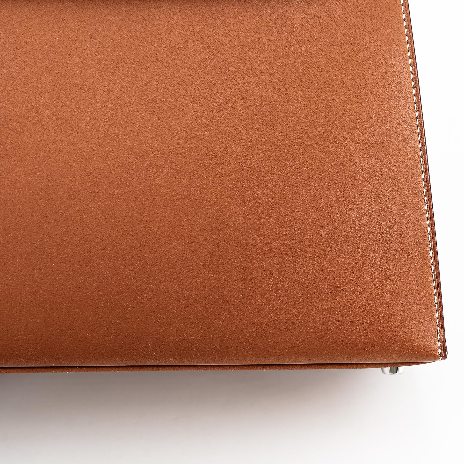 Unused ( Rank NS ) HERMÈS Kelly 25 Sellier Fauve (34) Barenia Palladium hardware Y (2020) - 11