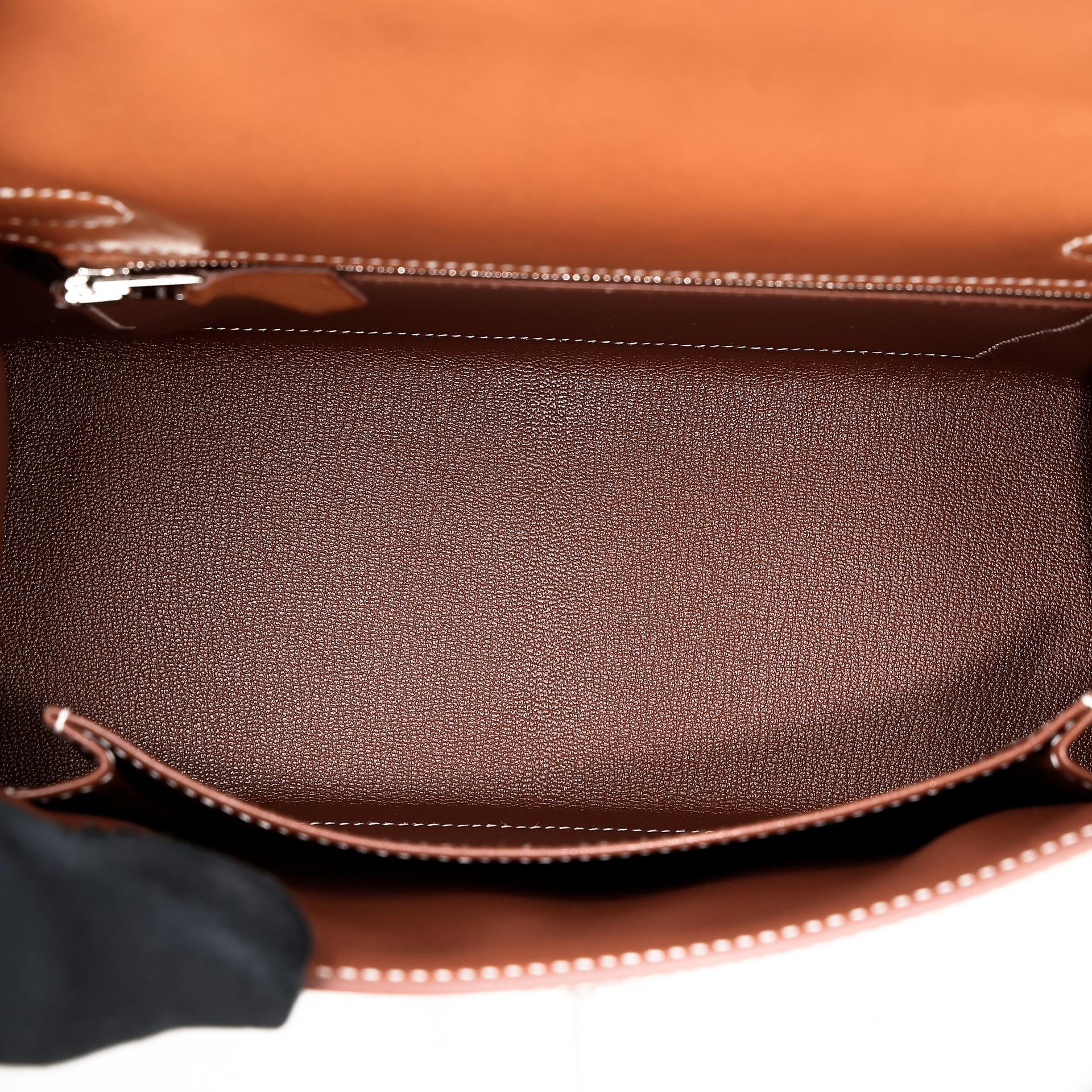 Unused ( Rank NS ) HERMÈS Kelly 25 Sellier Fauve (34) Barenia Palladium hardware Y (2020) - 22