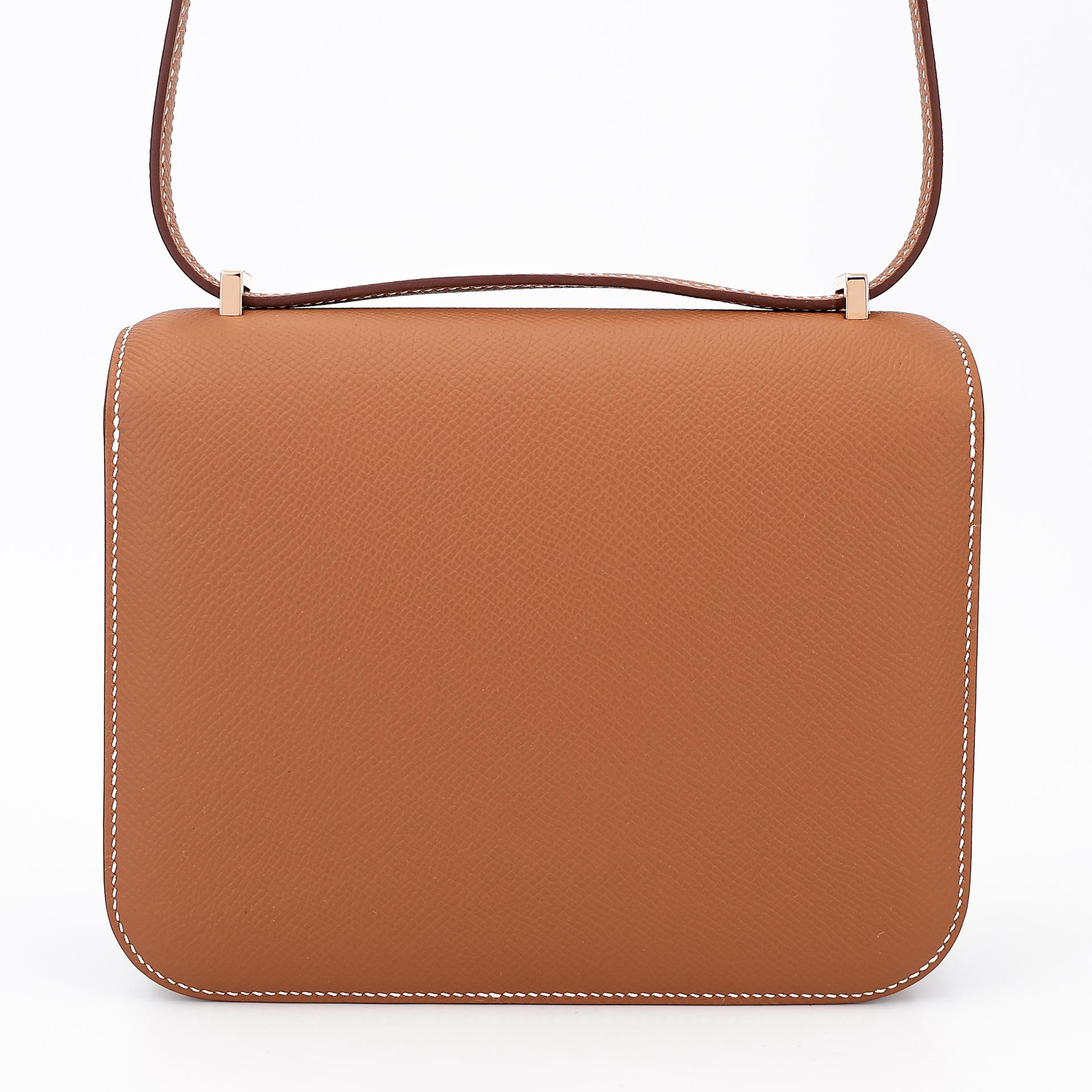 Brand New ( Rank N ) HERMÈS Constance Mini Gold (37) Epsom Rose Gold hardware B (2023) - 2