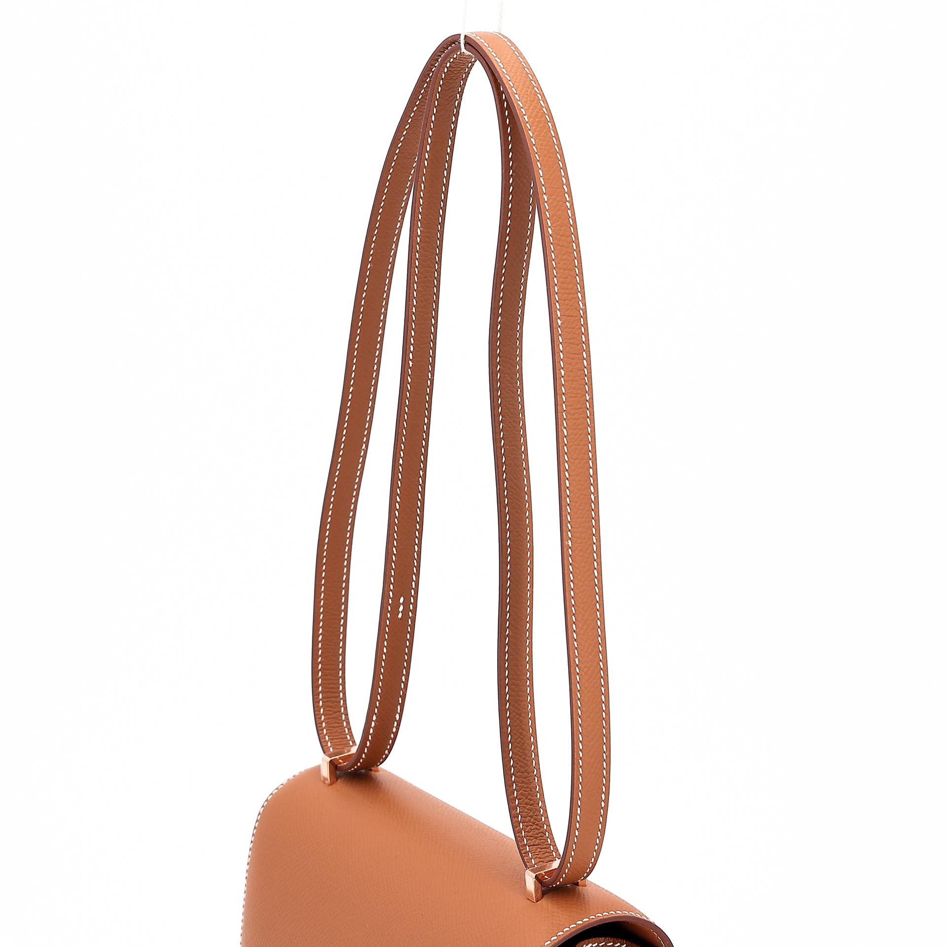 Brand New ( Rank N ) HERMÈS Constance Mini Gold (37) Epsom Rose Gold hardware B (2023) - 3