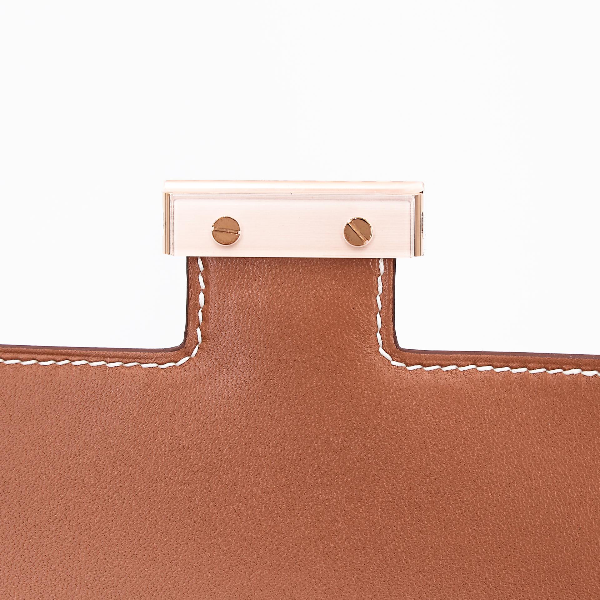 Brand New ( Rank N ) HERMÈS Constance Mini Gold (37) Epsom Rose Gold hardware B (2023) - 9