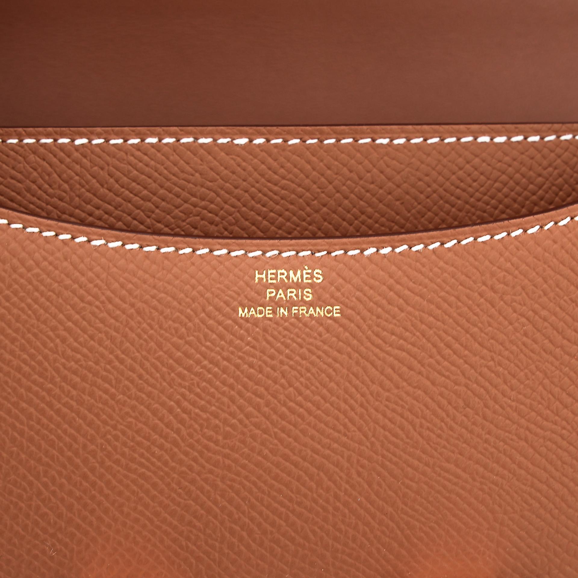 Brand New ( Rank N ) HERMÈS Constance Mini Gold (37) Epsom Rose Gold hardware B (2023) - 11