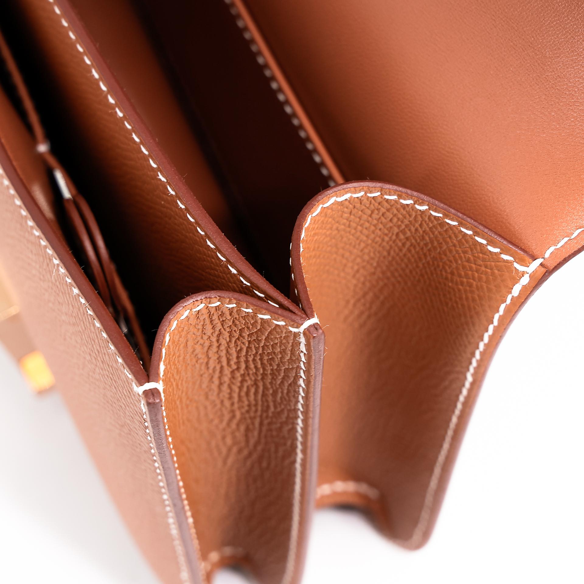 Brand New ( Rank N ) HERMÈS Constance Mini Gold (37) Epsom Rose Gold hardware B (2023) - 13