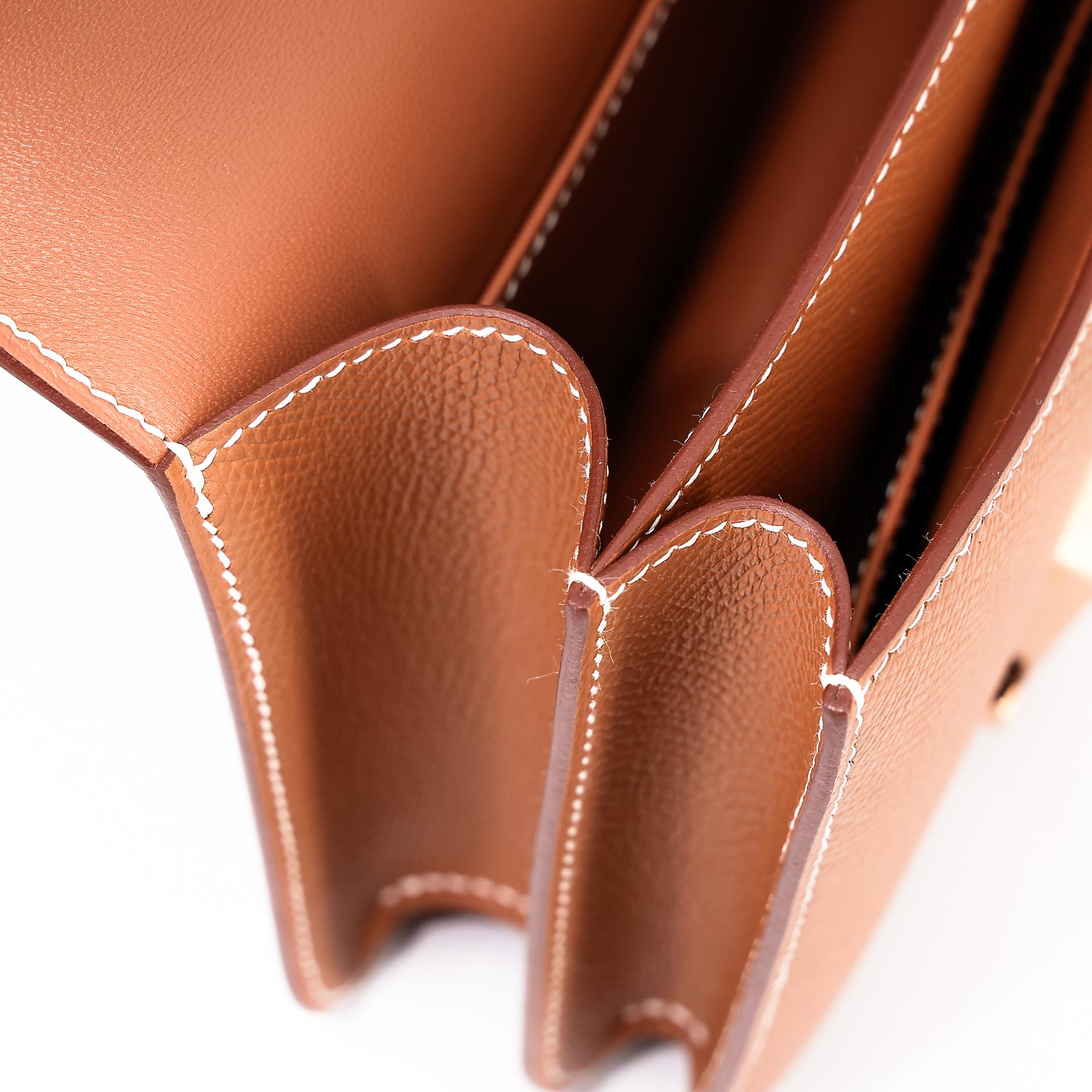 Brand New ( Rank N ) HERMÈS Constance Mini Gold (37) Epsom Rose Gold hardware B (2023) - 14