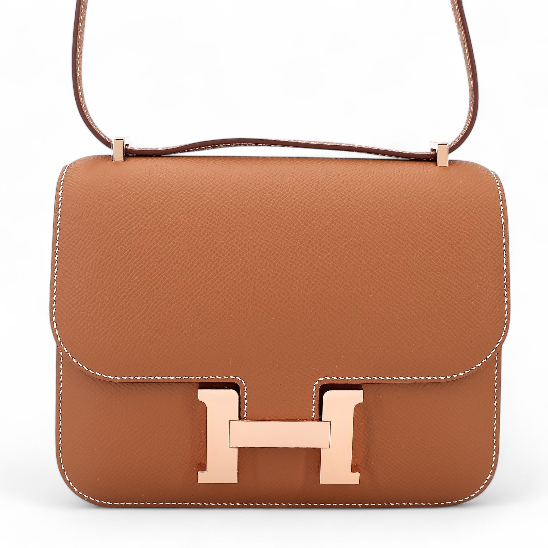 Brand New ( Rank N ) HERMÈS Constance Mini Gold (37) Epsom Rose Gold hardware B (2023) - 1