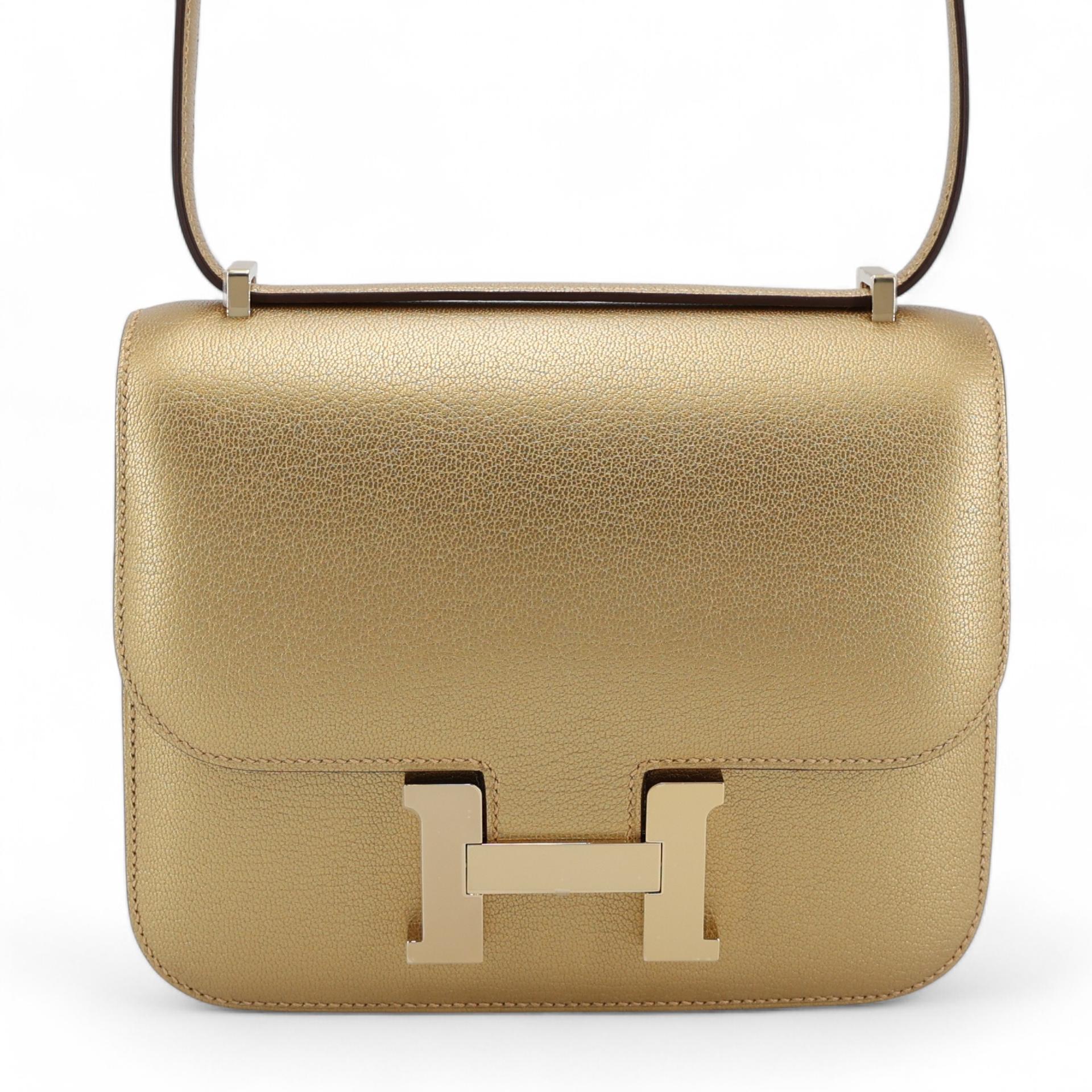 Brand New ( Rank N ) HERMÈS Limited Edition Constance Mini Dore (Y9) Chamkila Permabrass hardware W (2024) - 1