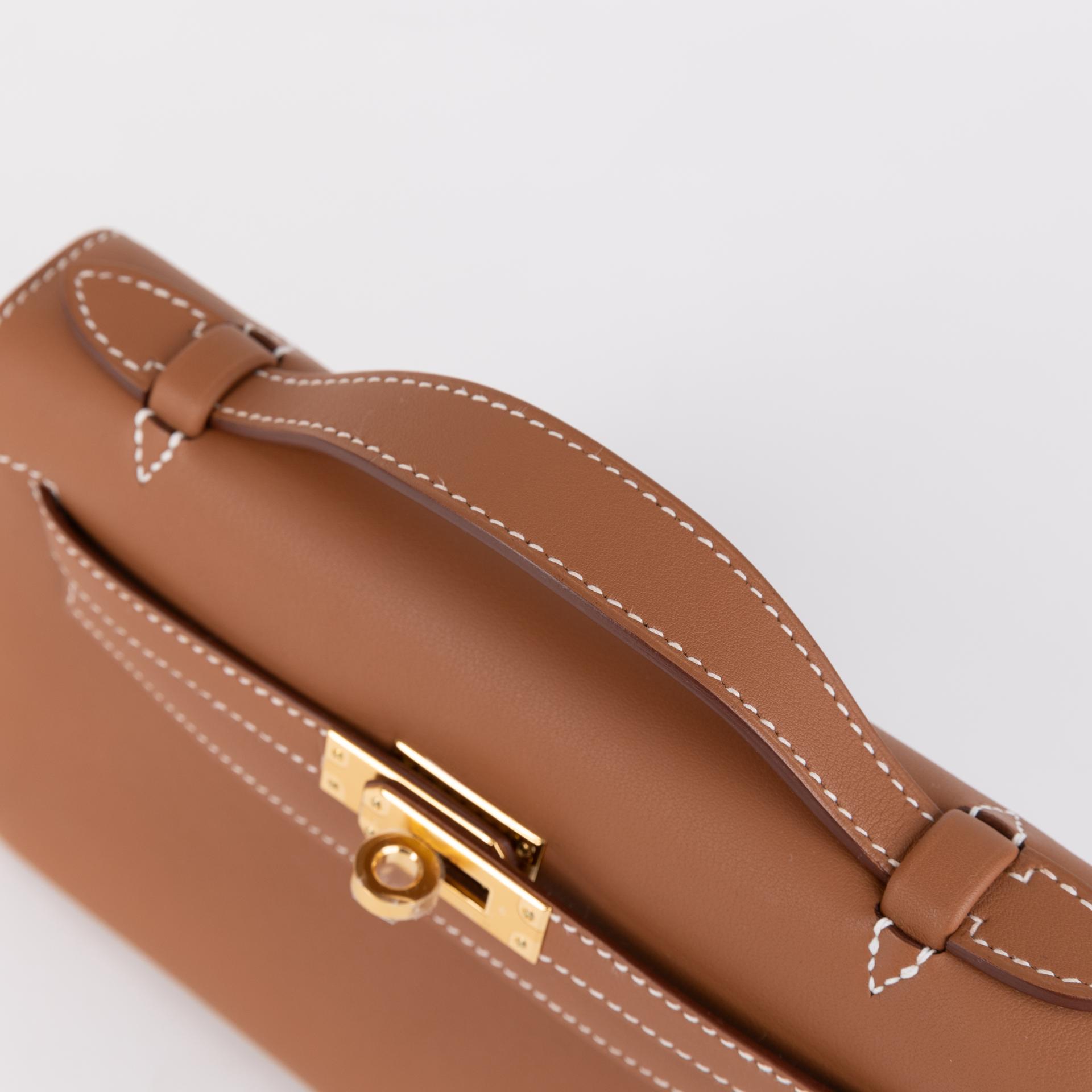 Unused ( Rank NS ) HERMÈS Kelly Pochette Gold (37) Swift Gold hardware B (2023) - 3