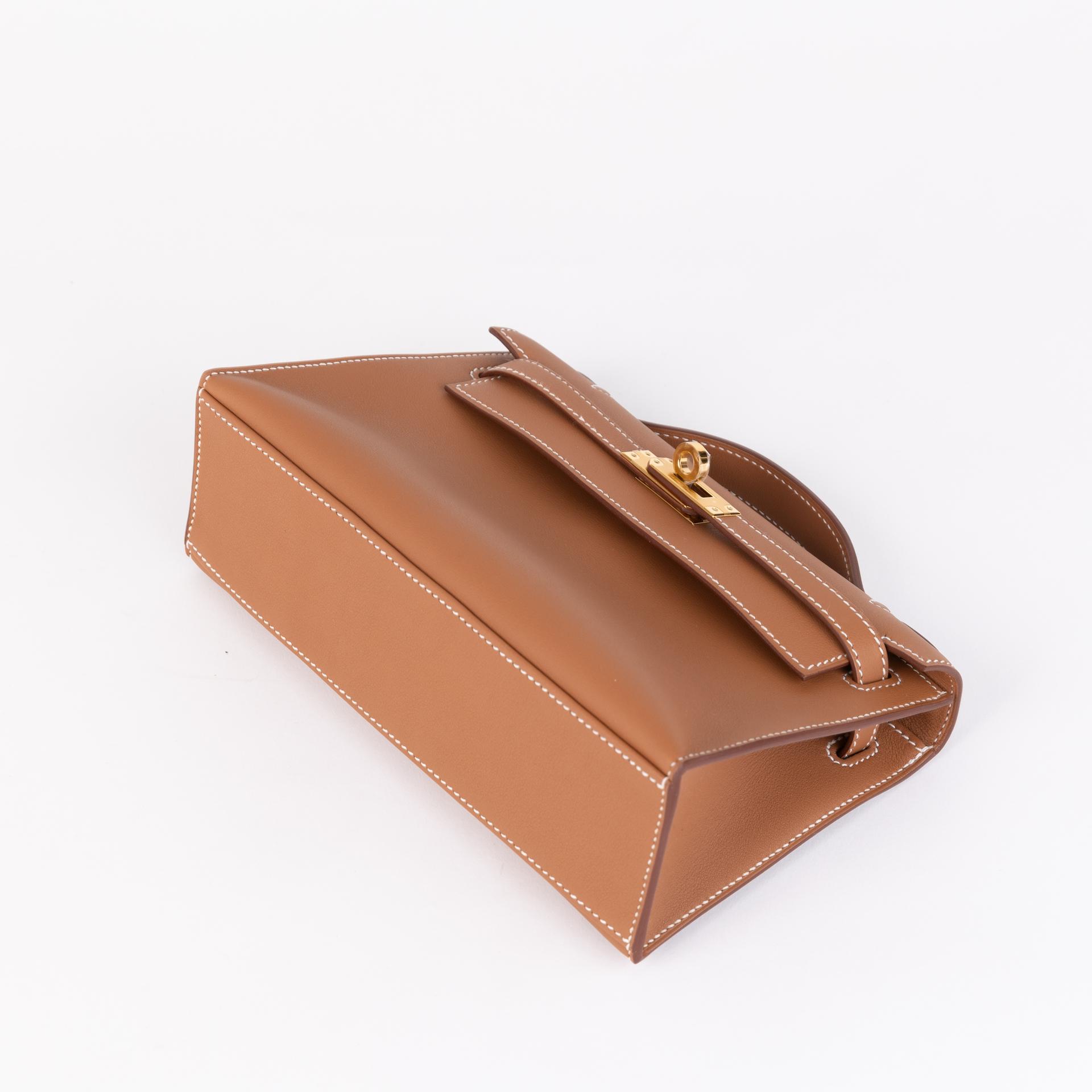 Unused ( Rank NS ) HERMÈS Kelly Pochette Gold (37) Swift Gold hardware B (2023) - 5