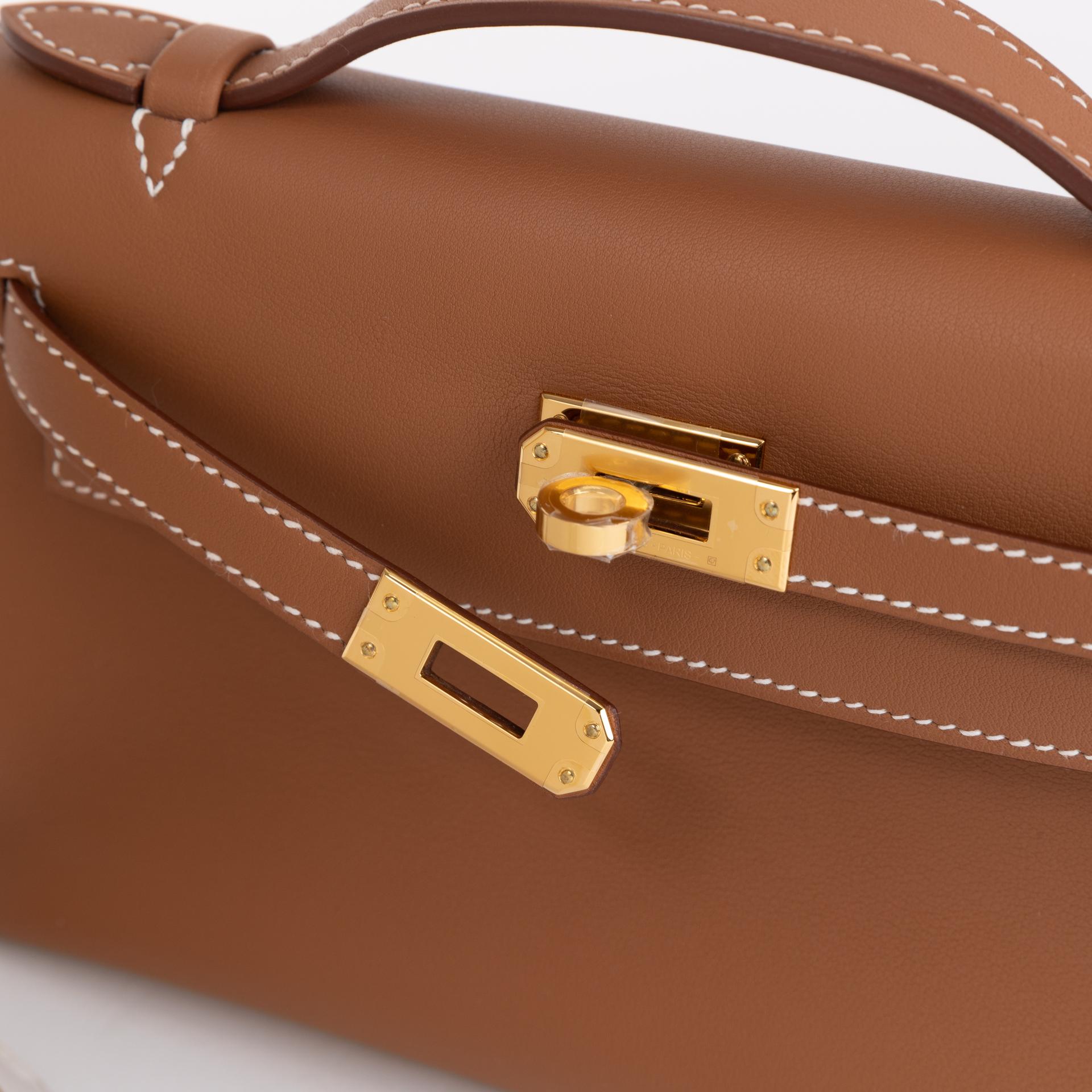 Unused ( Rank NS ) HERMÈS Kelly Pochette Gold (37) Swift Gold hardware B (2023) - 8