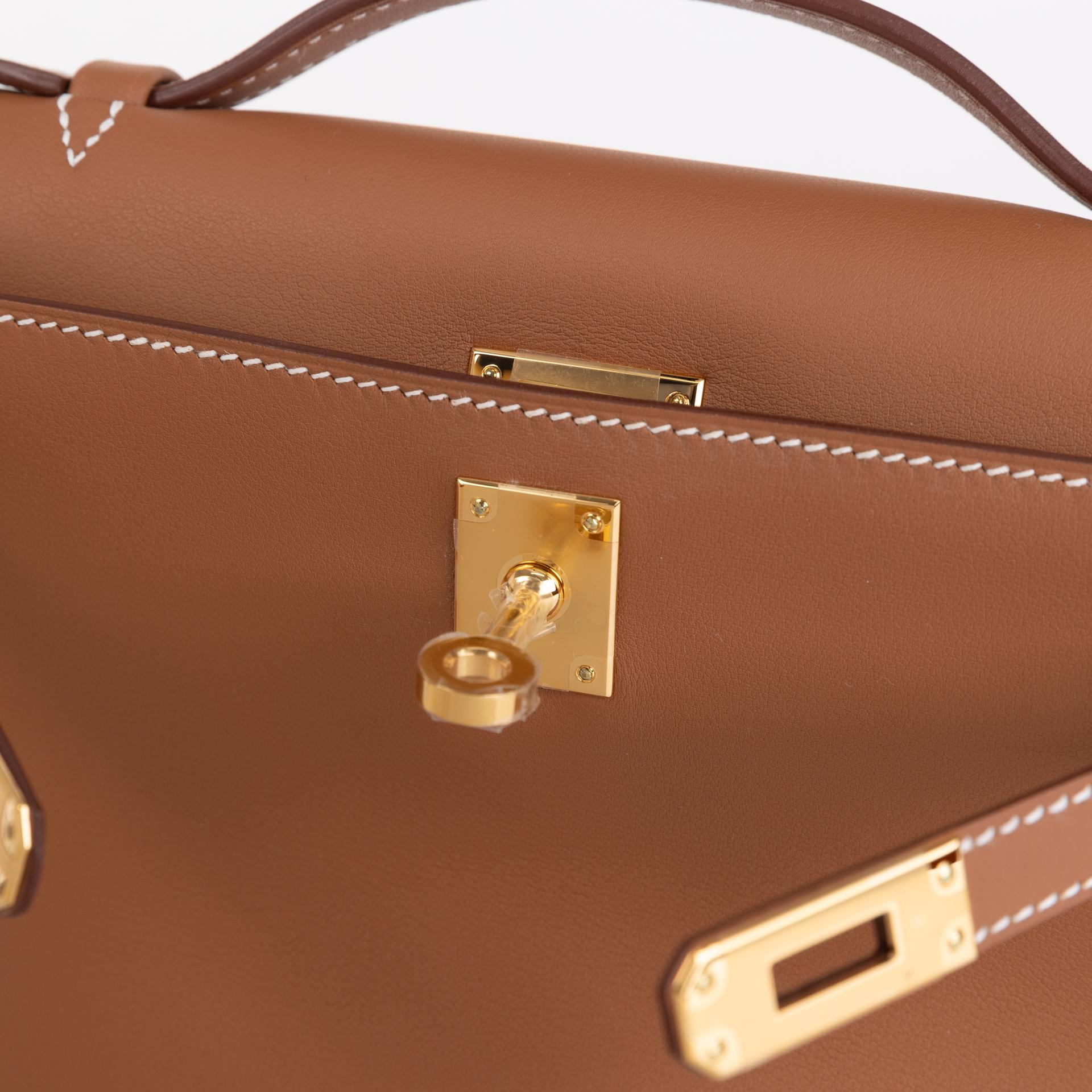 Unused ( Rank NS ) HERMÈS Kelly Pochette Gold (37) Swift Gold hardware B (2023) - 9