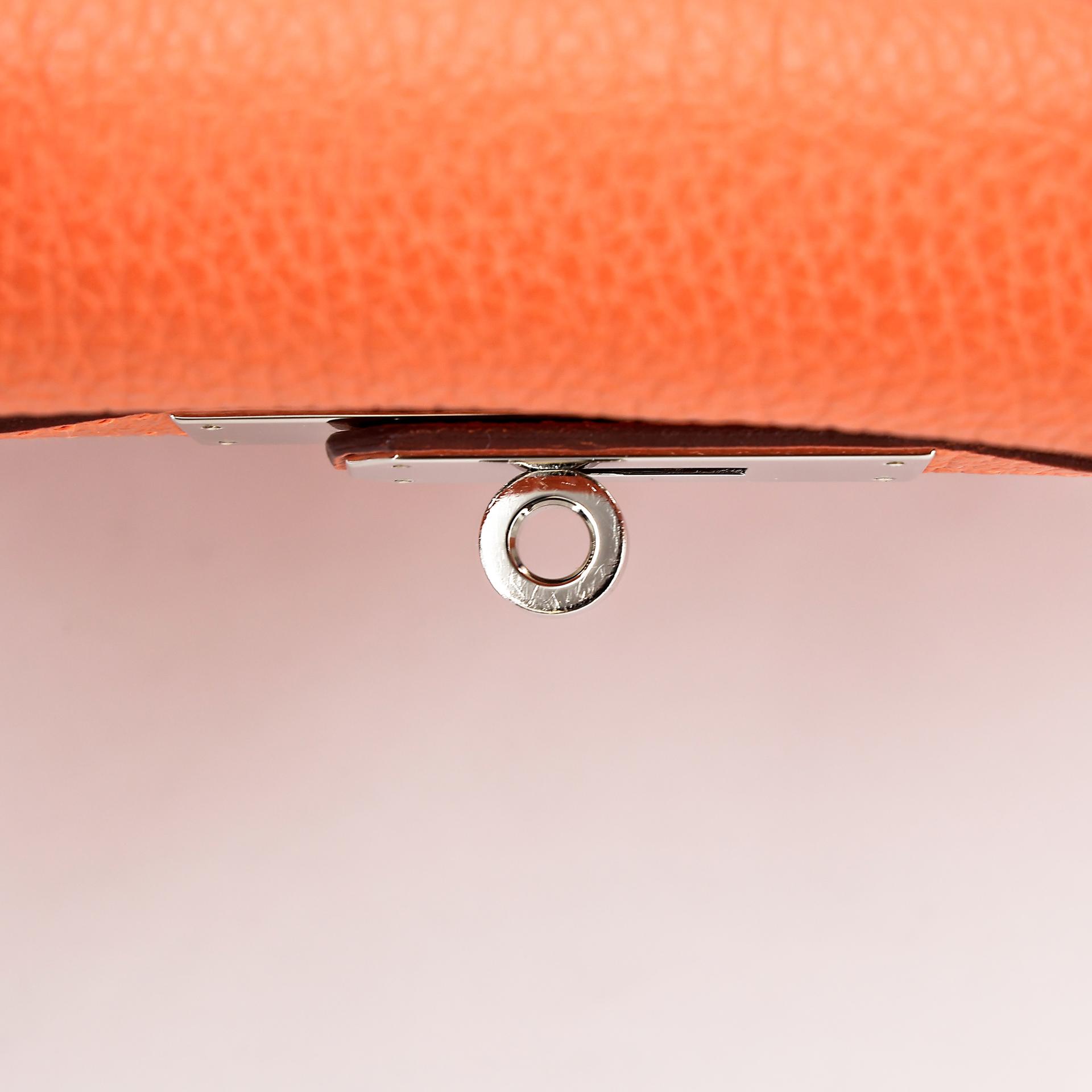 Very Good ( Rank A) HERMÈS Kelly 32 Potiron (5F) Clemence Palladium hardware Square Q (2013) - 13