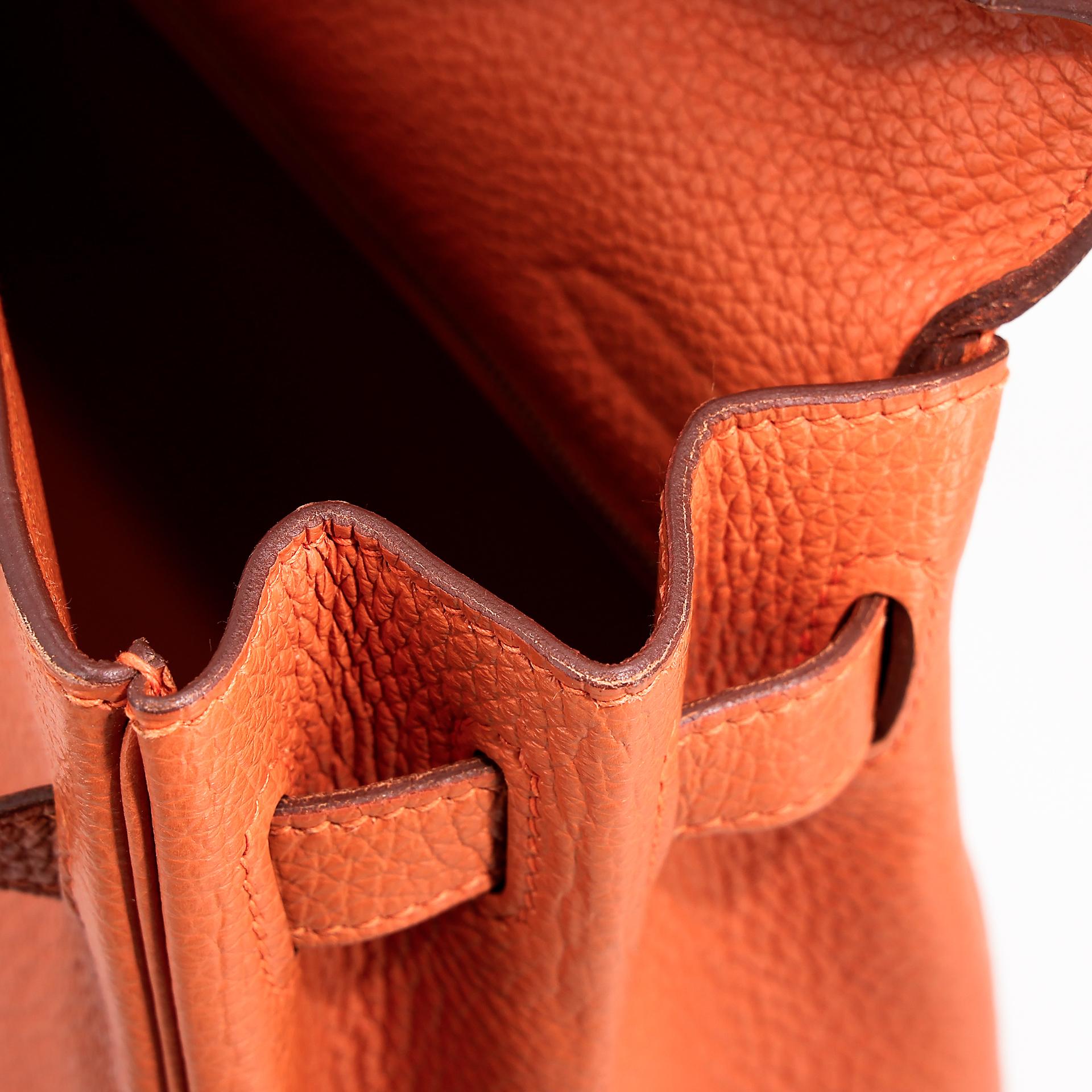 Very Good ( Rank A) HERMÈS Kelly 32 Potiron (5F) Clemence Palladium hardware Square Q (2013) - 19