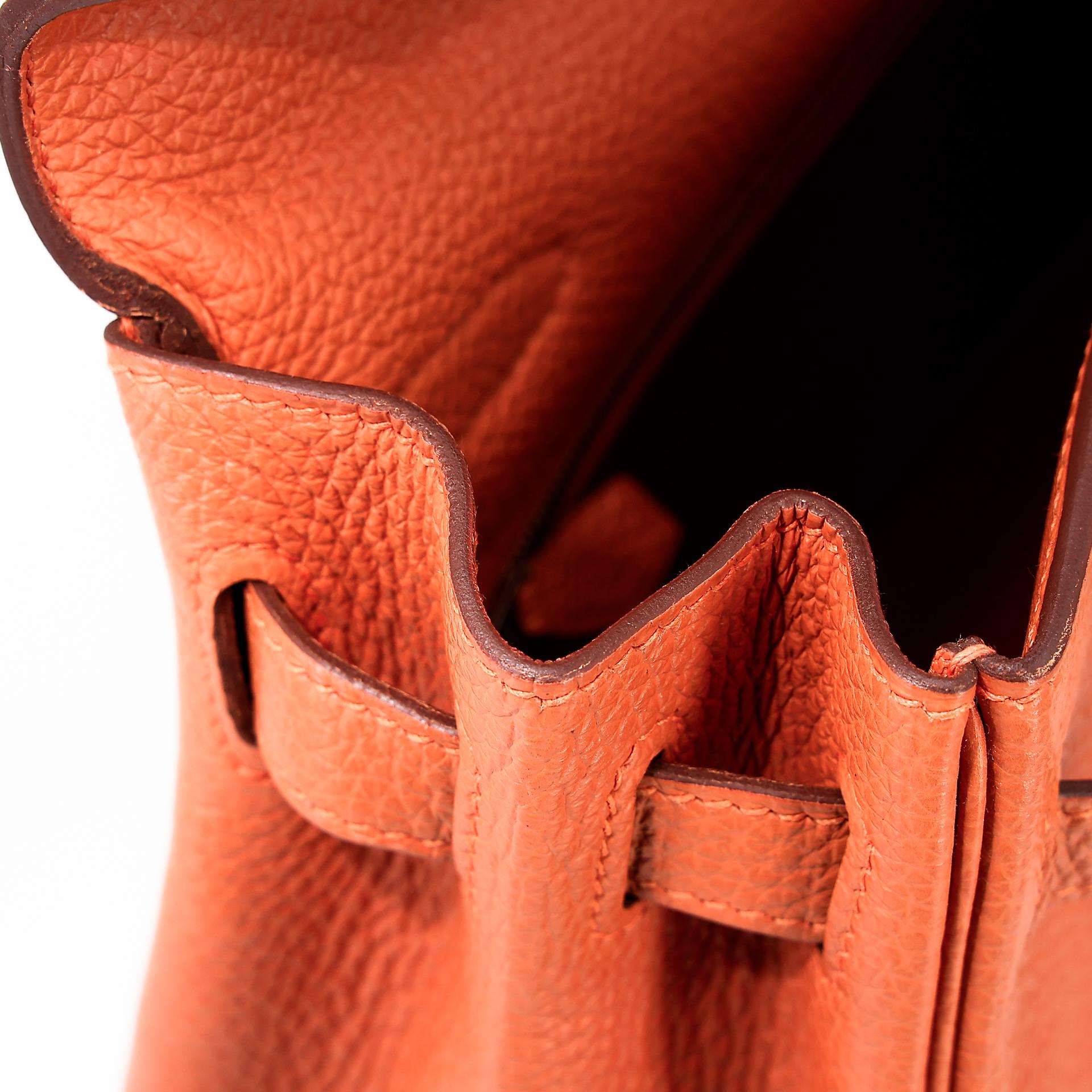 Very Good ( Rank A) HERMÈS Kelly 32 Potiron (5F) Clemence Palladium hardware Square Q (2013) - 20