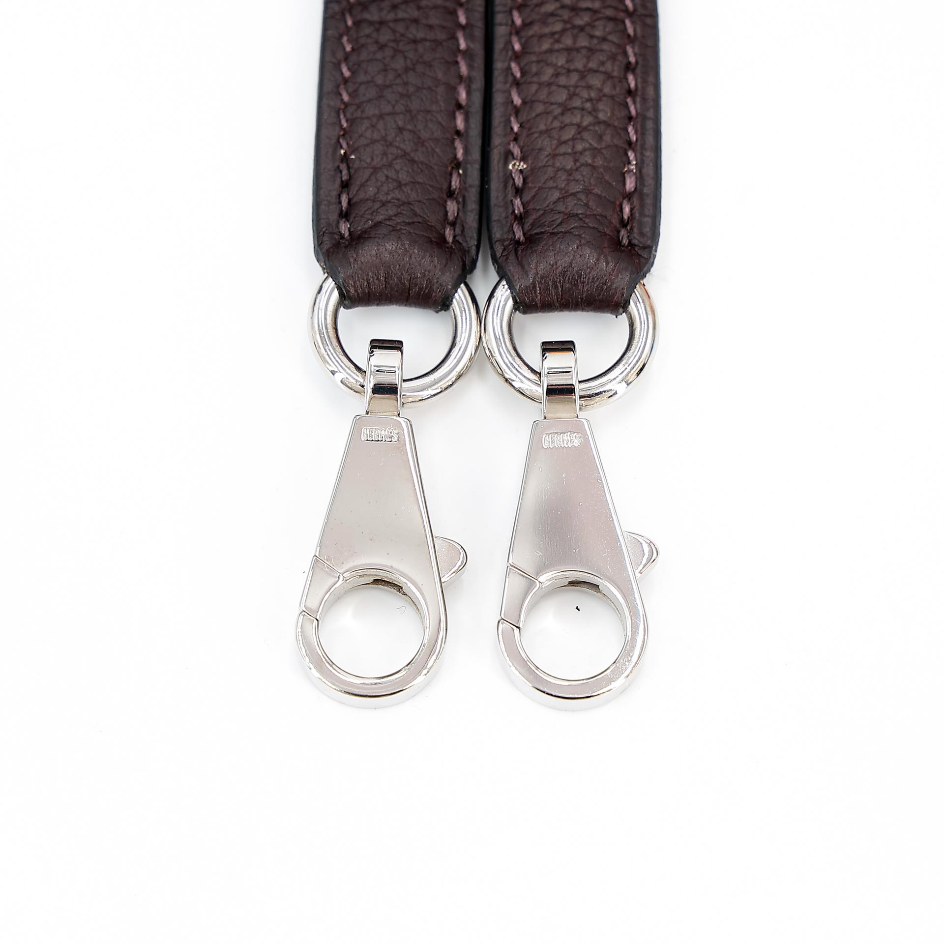 Very Good ( Rank A) HERMÈS Kelly 35 Chocolat (47) Togo Palladium hardware Square F (2002) - 36