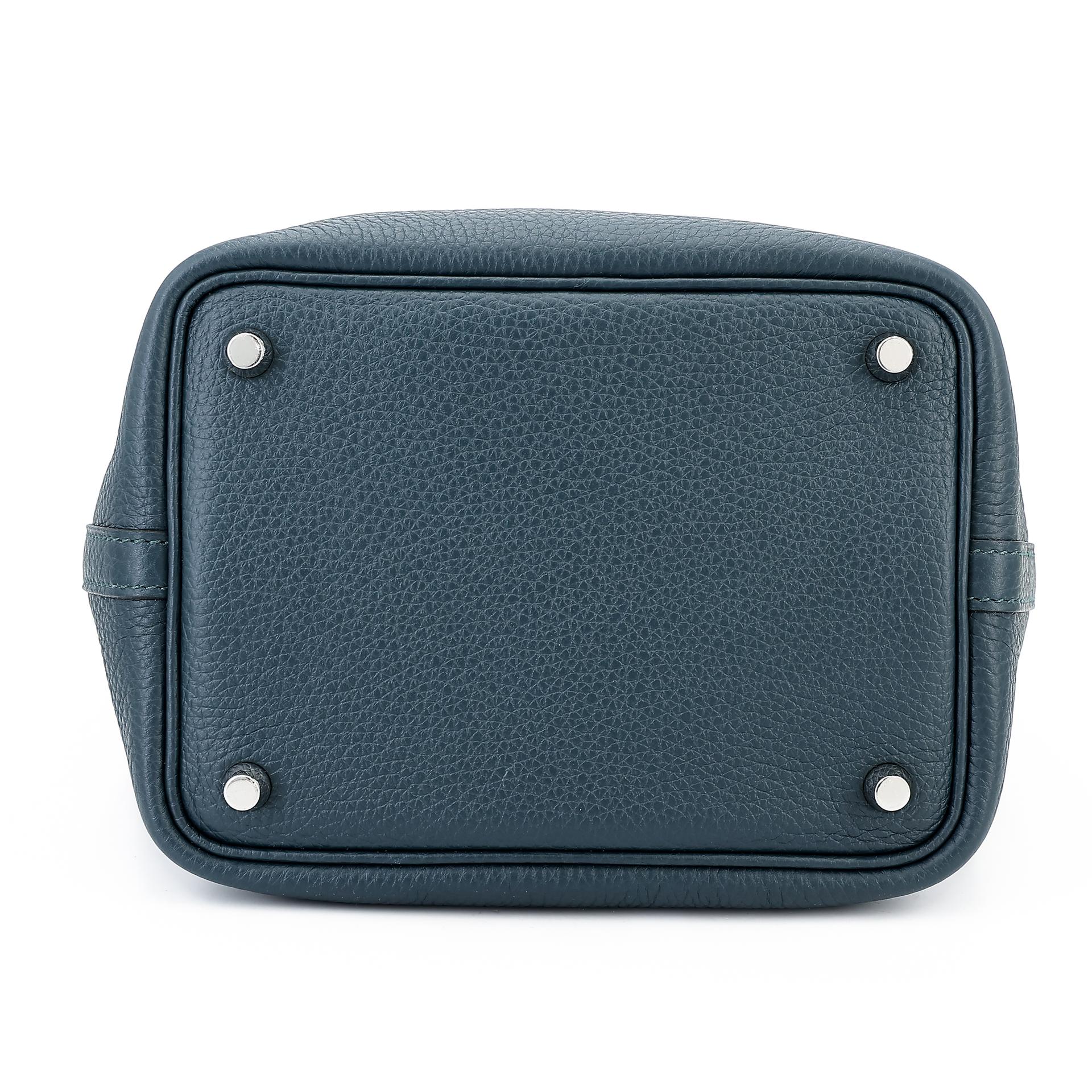 Unused ( Rank NS ) HERMÈS Picotin Lock PM Vert Cypress (6O) Clemence Palladium hardware Z (2021) - 6