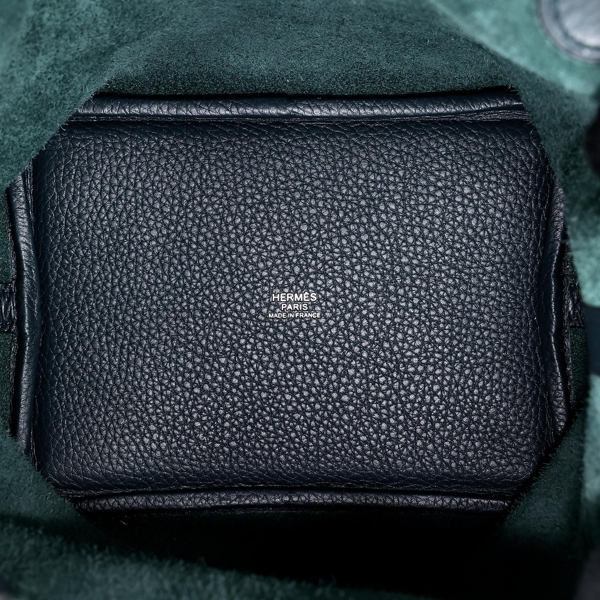 Unused ( Rank NS ) HERMÈS Picotin Lock PM Vert Cypress (6O) Clemence Palladium hardware Z (2021) - 14