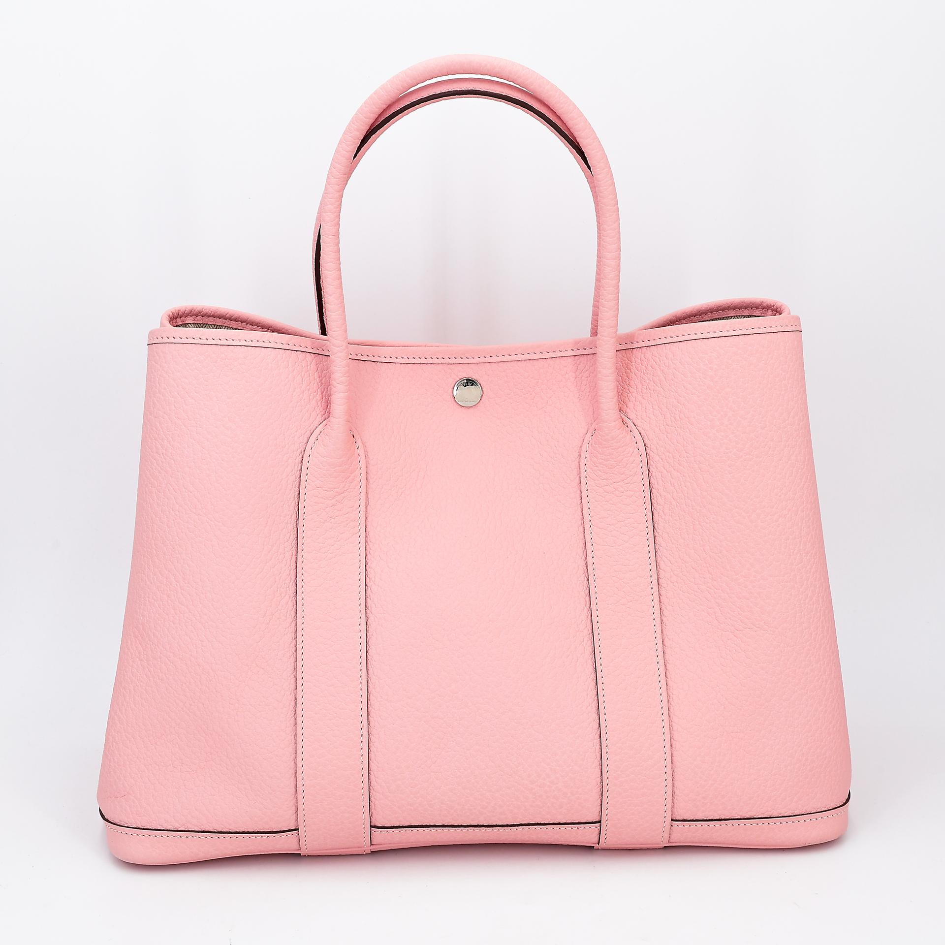 Very Good ( Rank A) HERMÈS Garden Party PM Rose Sakura (3Q) Country Palladium hardware T (2015) - 2
