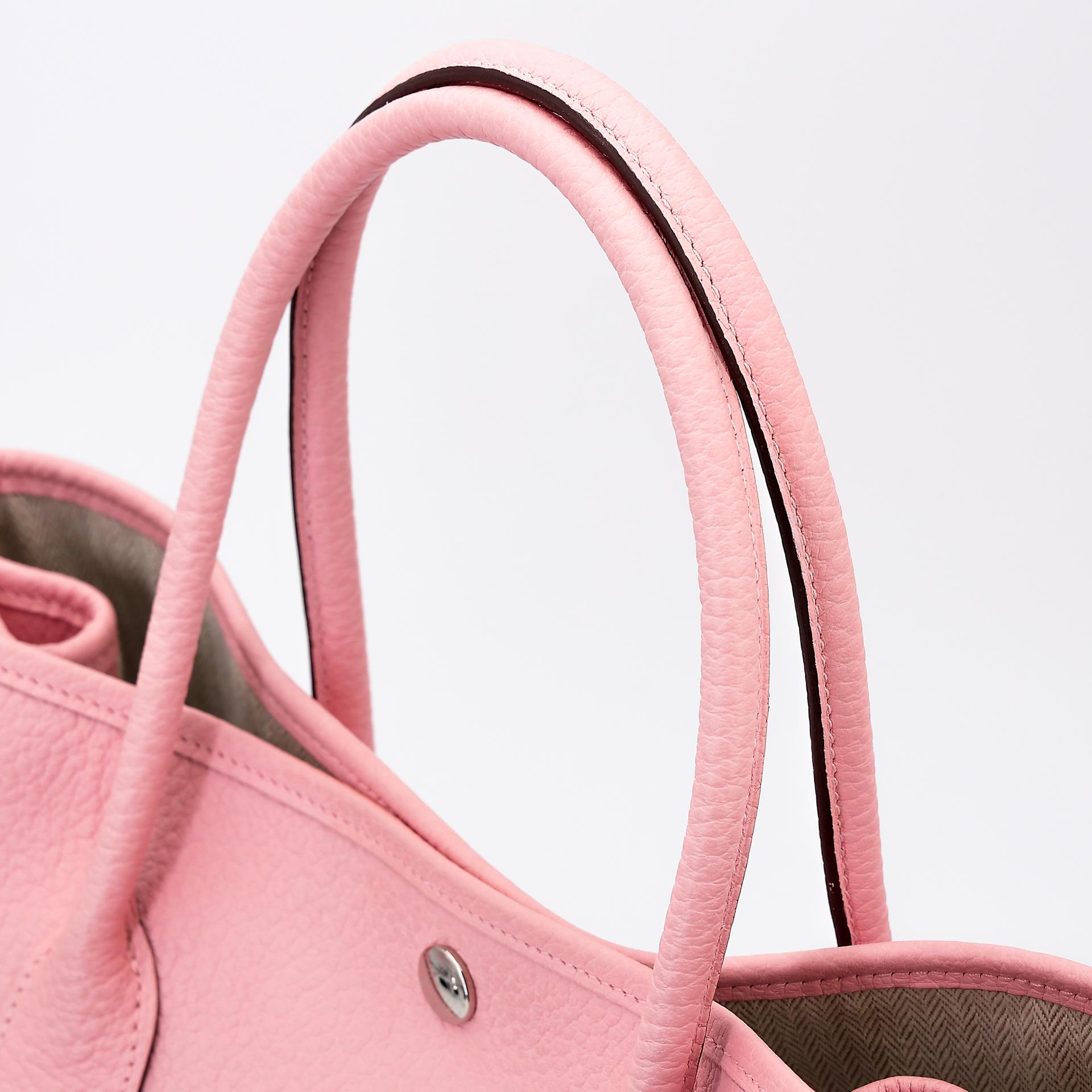 Very Good ( Rank A) HERMÈS Garden Party PM Rose Sakura (3Q) Country Palladium hardware T (2015) - 3