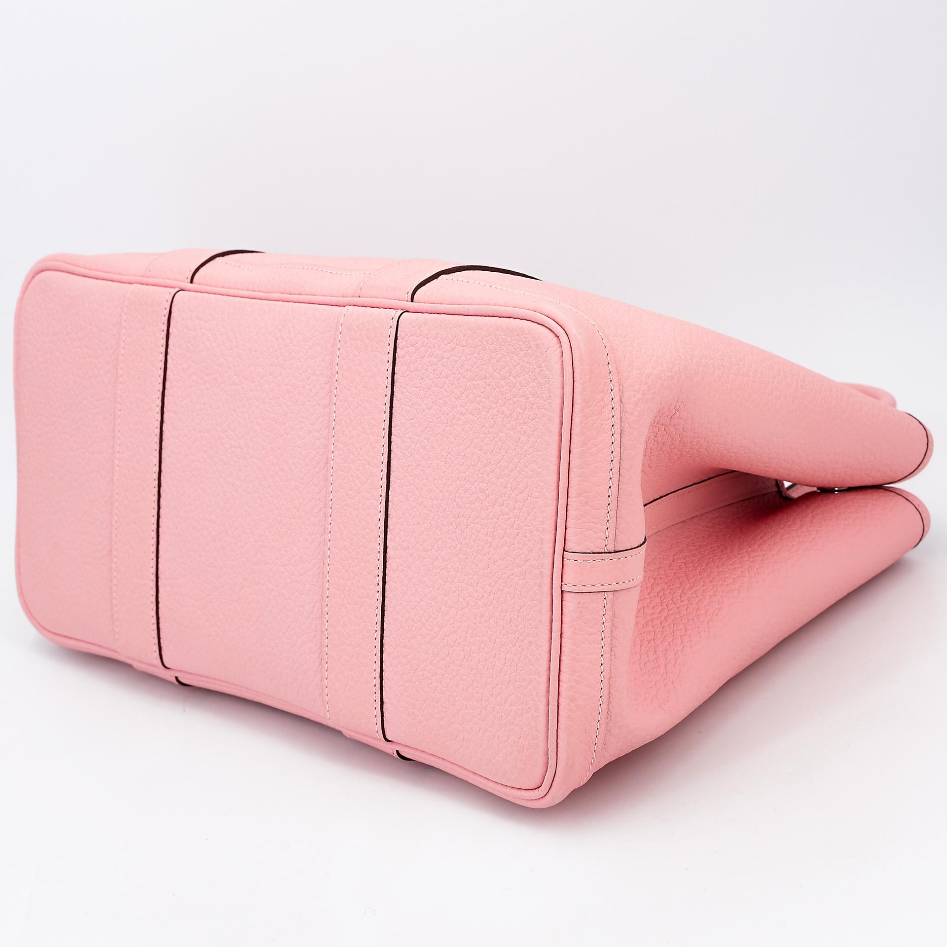 Very Good ( Rank A) HERMÈS Garden Party PM Rose Sakura (3Q) Country Palladium hardware T (2015) - 4