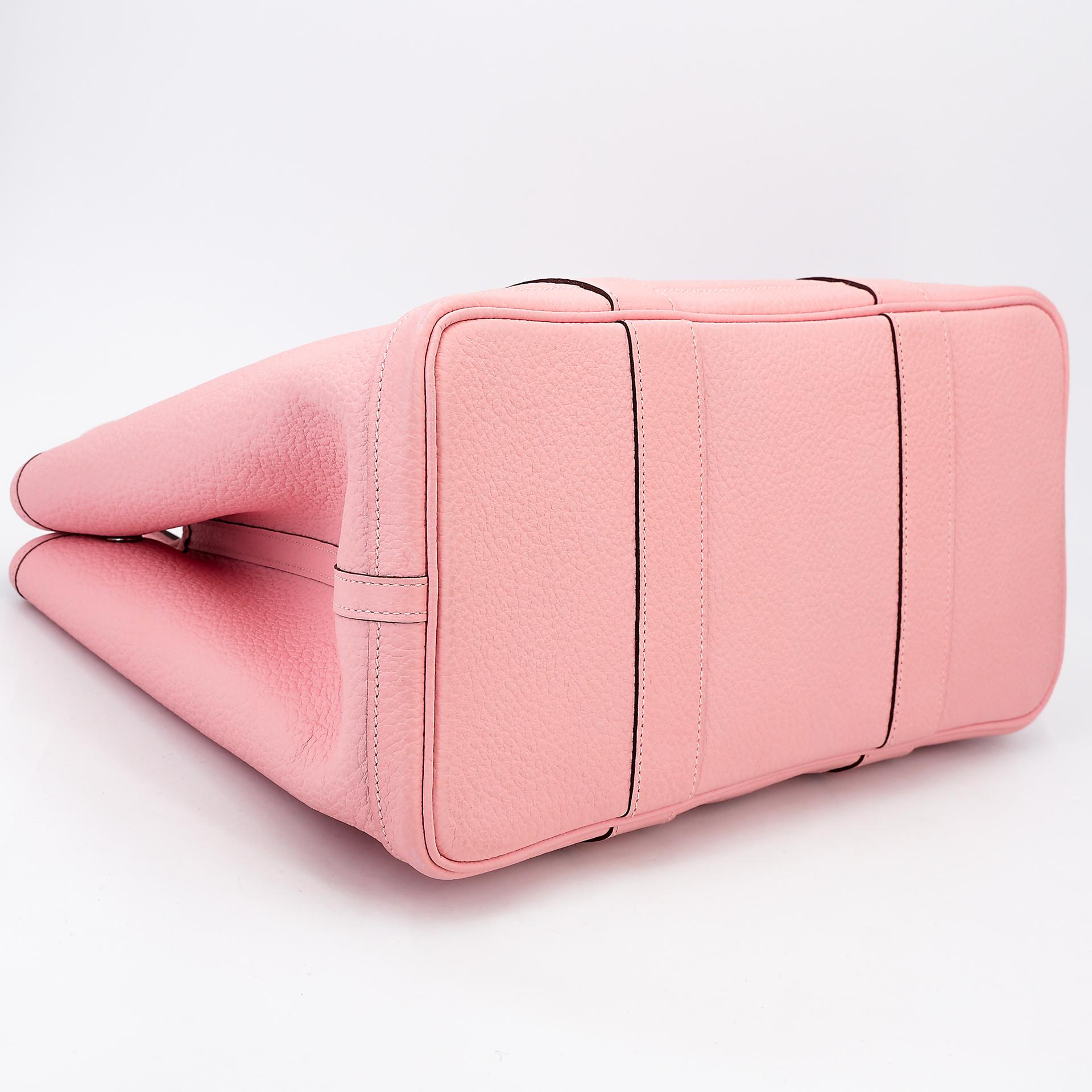 Very Good ( Rank A) HERMÈS Garden Party PM Rose Sakura (3Q) Country Palladium hardware T (2015) - 7