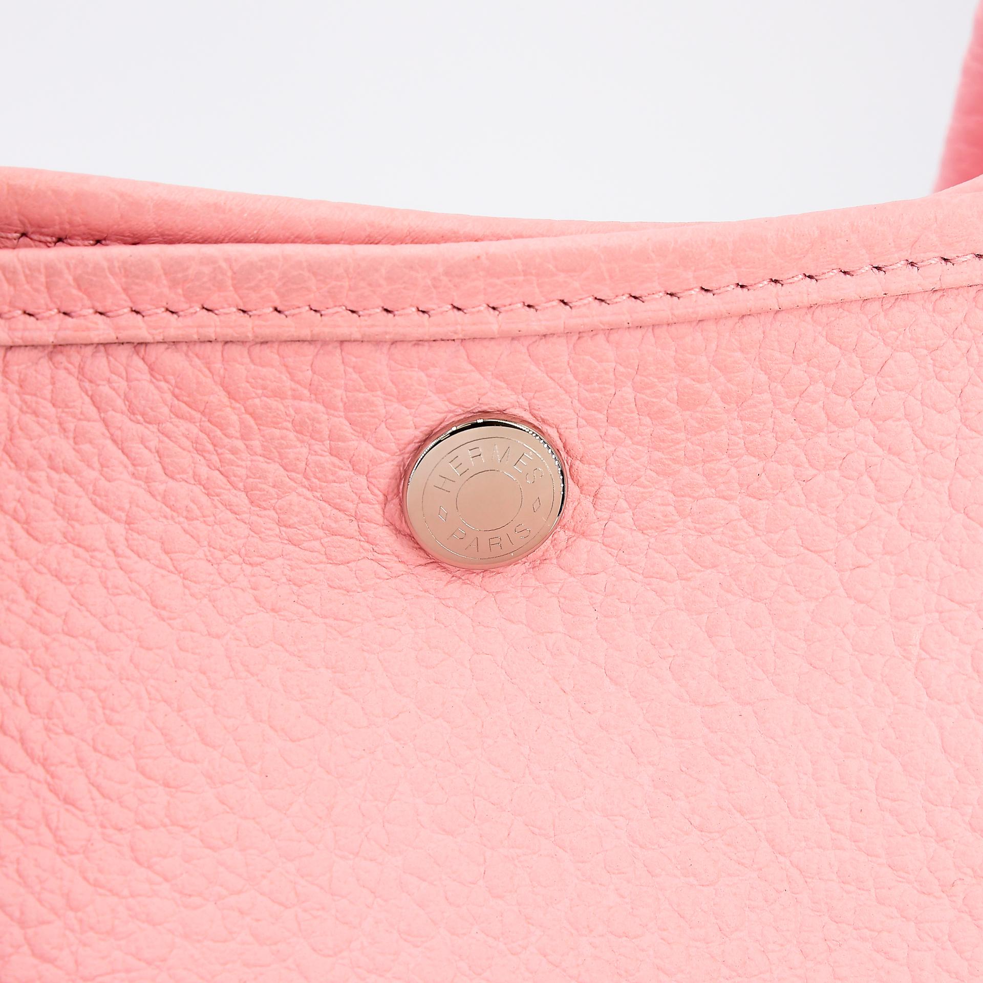 Very Good ( Rank A) HERMÈS Garden Party PM Rose Sakura (3Q) Country Palladium hardware T (2015) - 15
