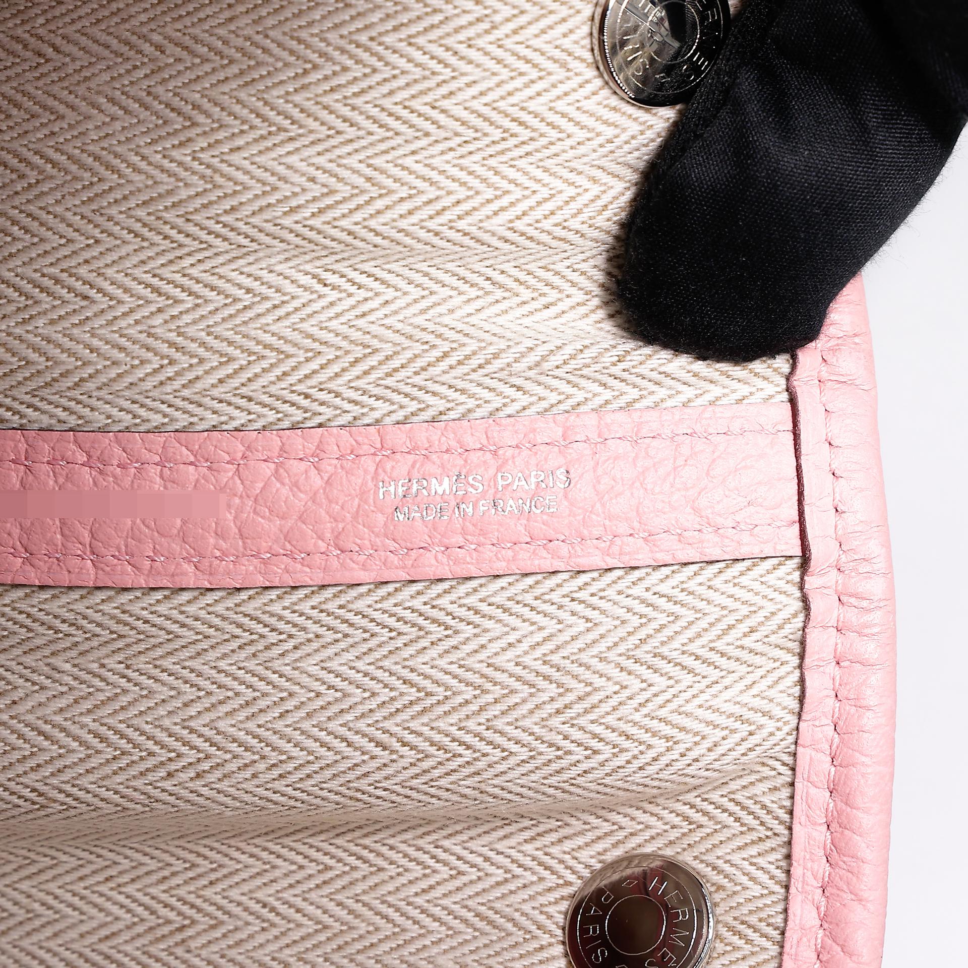 Very Good ( Rank A) HERMÈS Garden Party PM Rose Sakura (3Q) Country Palladium hardware T (2015) - 20