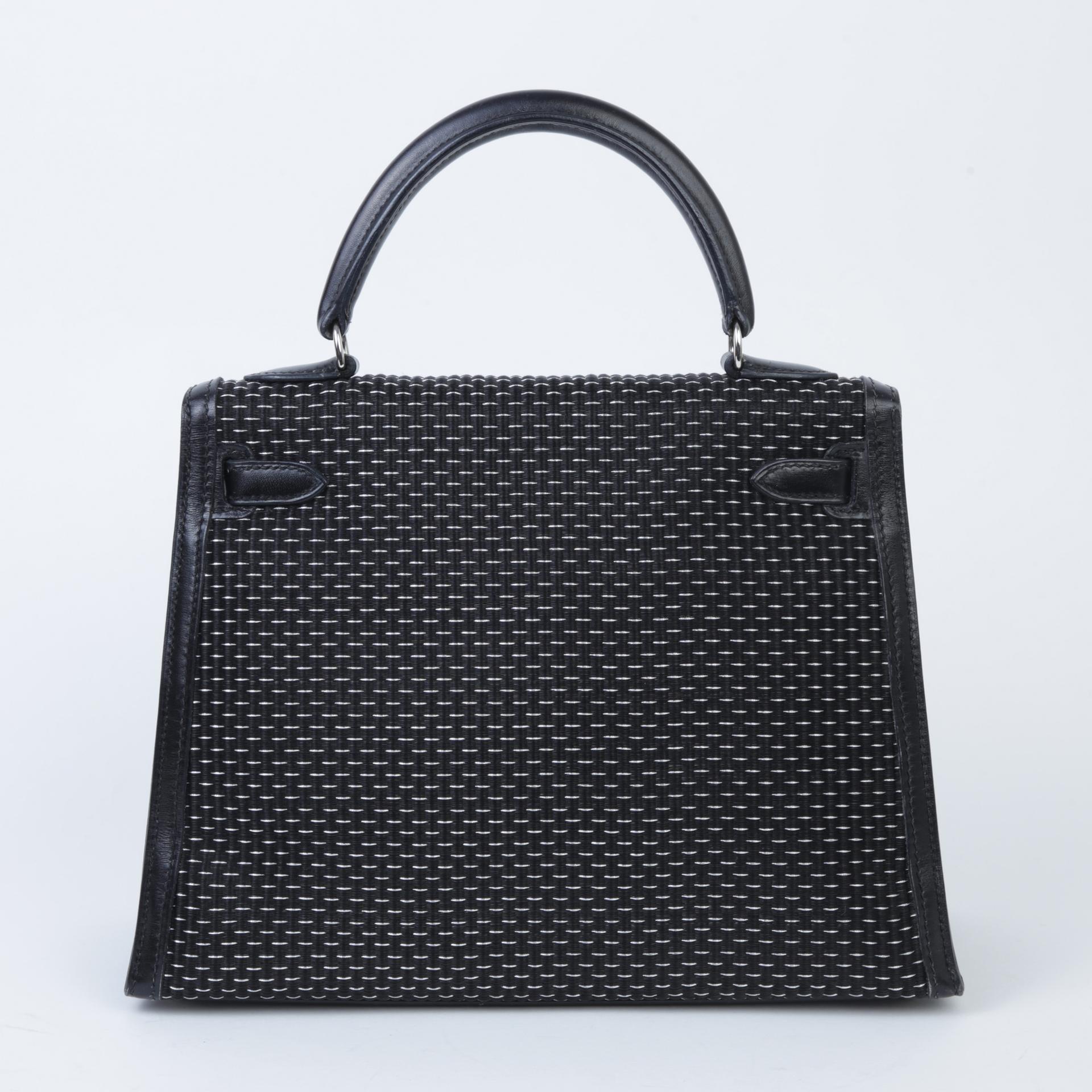 ランク A HERMÈS エルメス ケリー25 セリエ ブラック (89) ボックスカーフ クリノラン シルバー金具 □C刻印 - 2