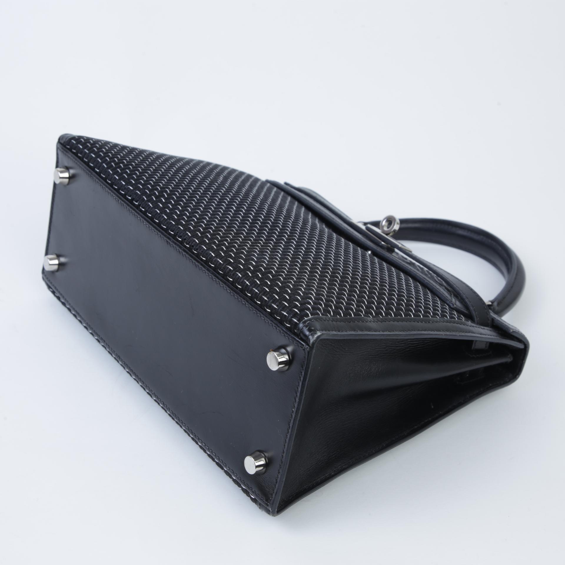 ランク A HERMÈS エルメス ケリー25 セリエ ブラック (89) ボックスカーフ クリノラン シルバー金具 □C刻印 - 5