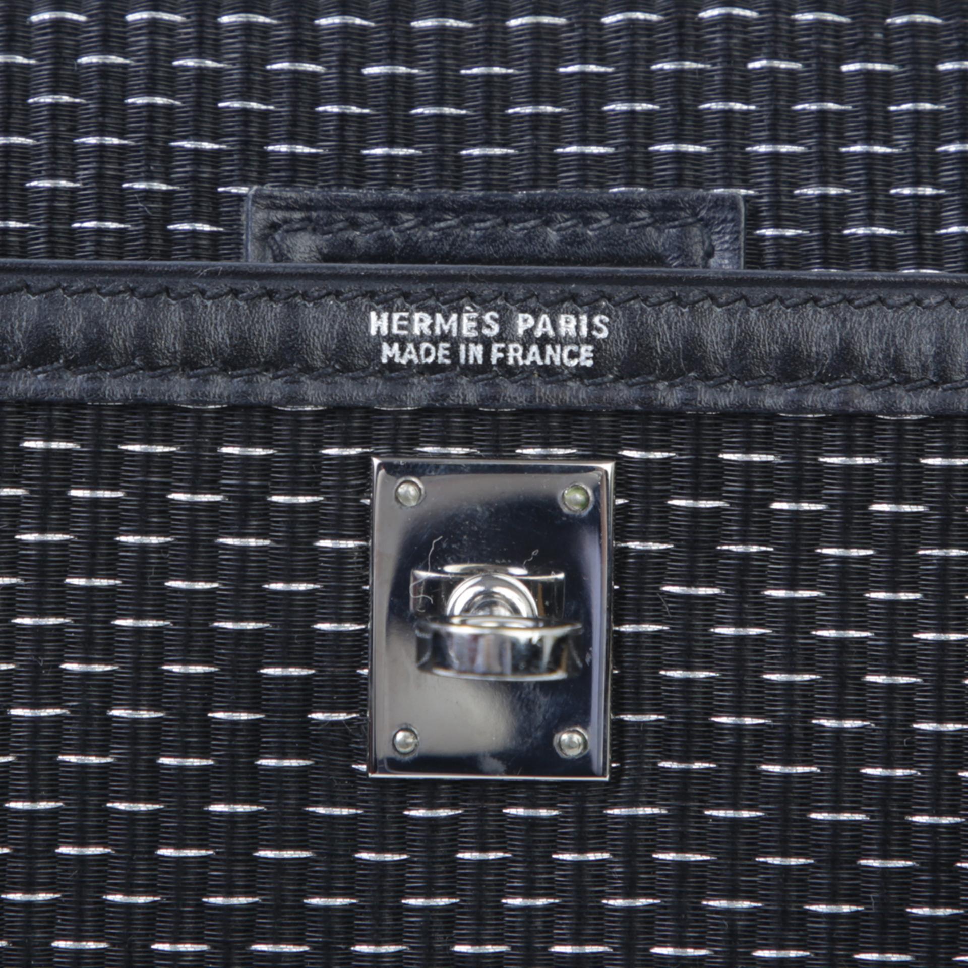 ランク A HERMÈS エルメス ケリー25 セリエ ブラック (89) ボックスカーフ クリノラン シルバー金具 □C刻印 - 10