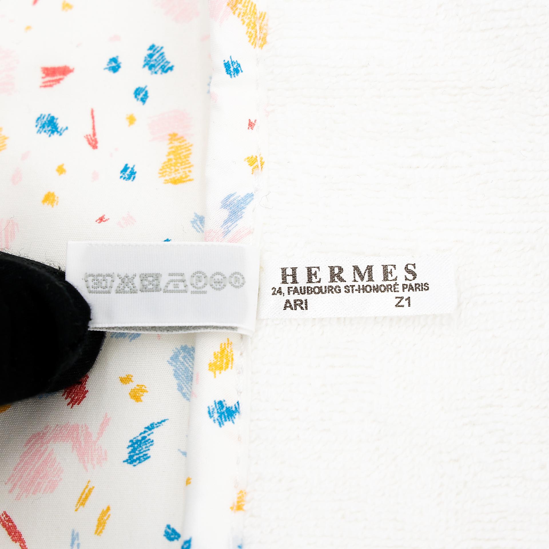 Excellent ( Rank SA ) HERMÈS Passe-passe nappy bag Blue Cotton Palladium hardware - 26