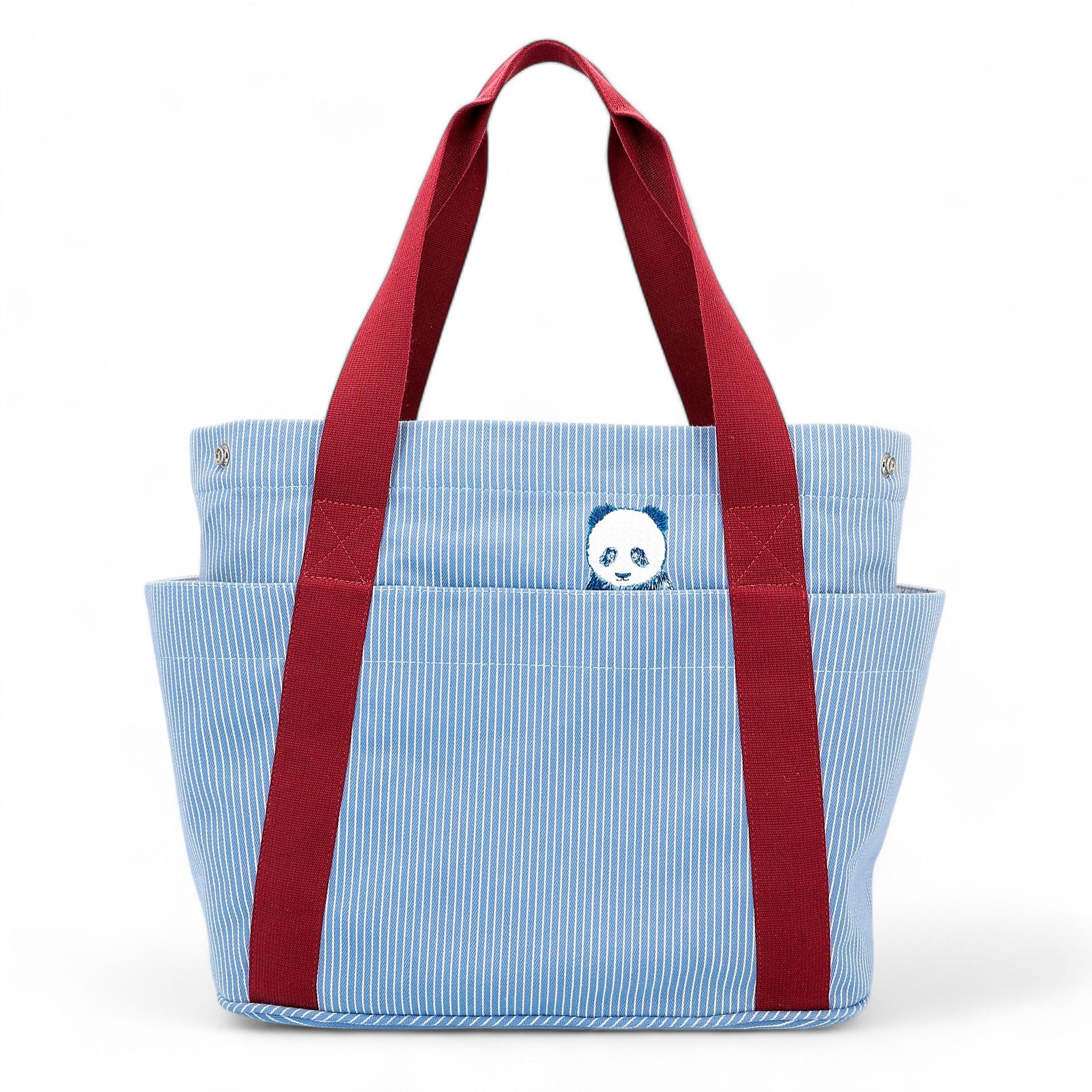 Excellent ( Rank SA ) HERMÈS Passe-passe nappy bag Blue Cotton Palladium hardware - 1
